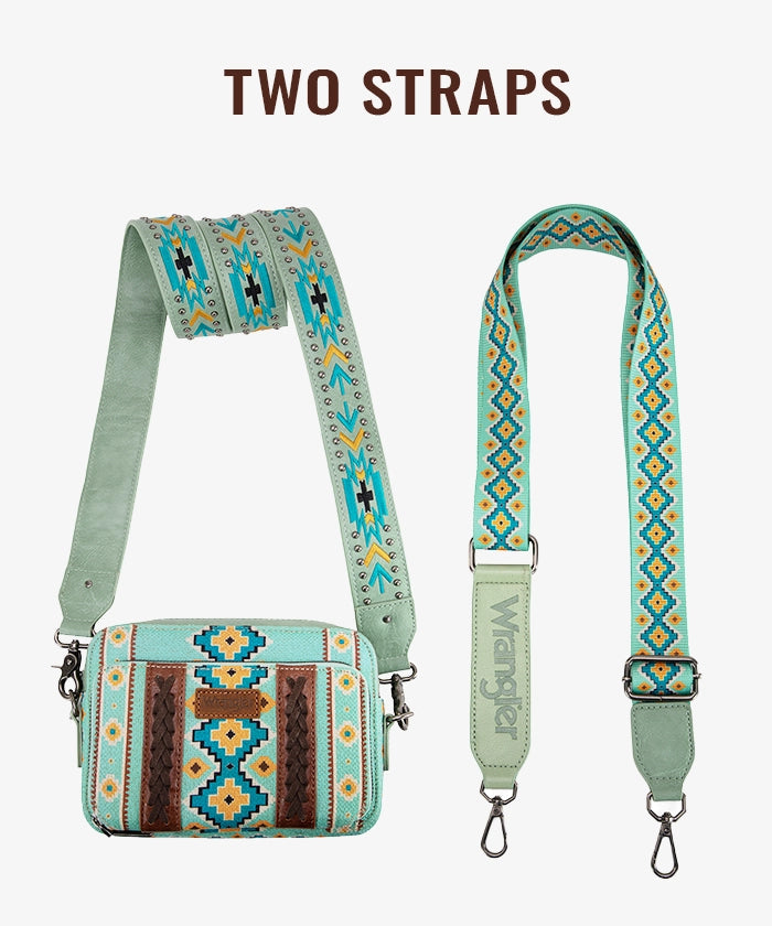 Wrangler Aztec Printed Crossbody Purse - Stylish Boho Shoulder Bag for Women | Perfect for Travel, Shopping & Everyday Use