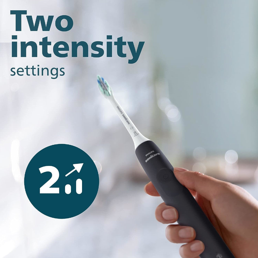 PHILIPS HX3681/24 Philips Sonicare 4100 Series Sonic Electric Toothbrush with 2 Brush Heads - Professional Teeth Cleaning for Whitening & Gum Care - Perfect for Travel & Home Use