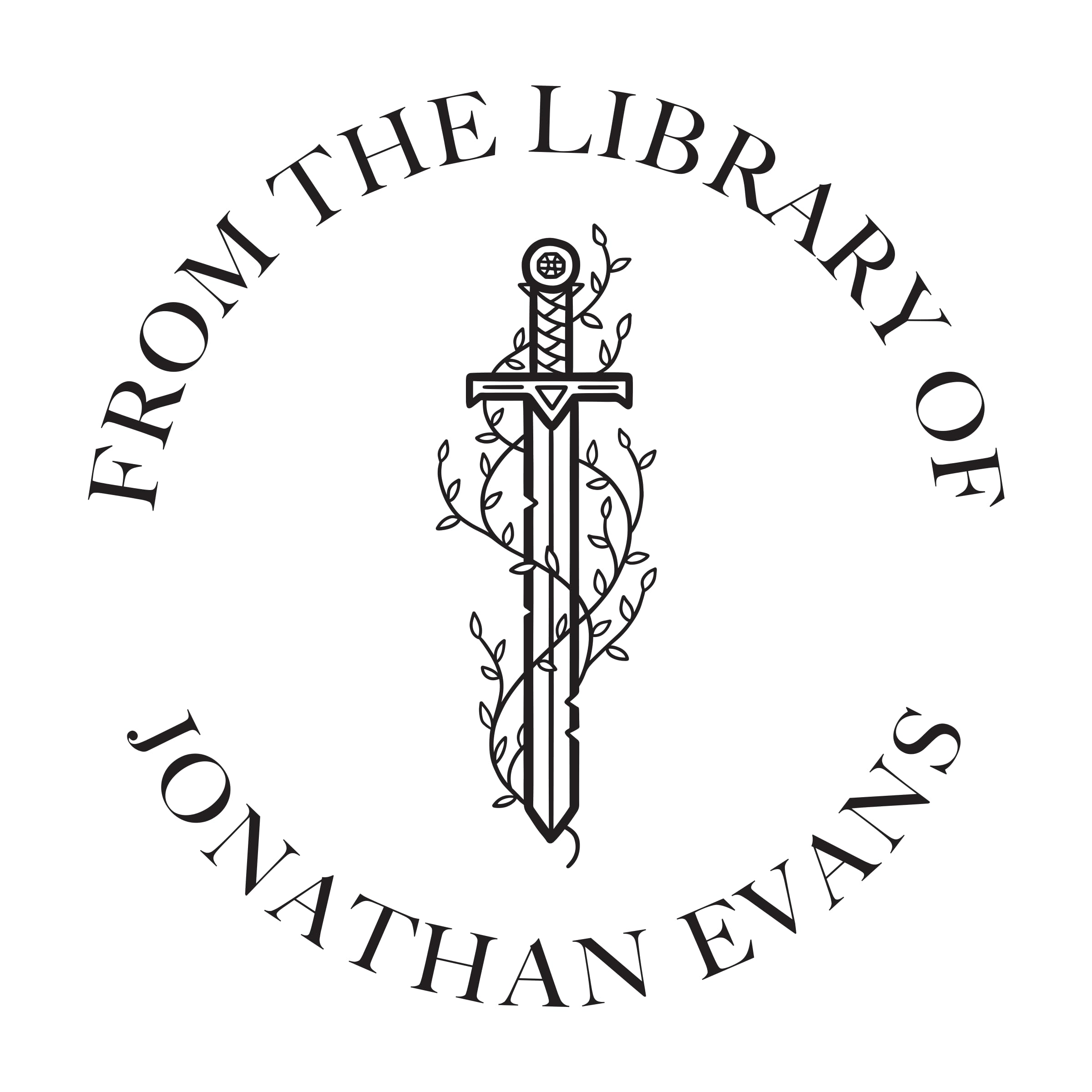 Custom Personalized Book Embosser Stamp - Round Library Book Stamp for Teachers, Book Lovers & Collectors | Ex Libris Gift with Wooden Handle or Self-Inking Option (Sword Design) | Perfect for Bookplates, Journals & Rare Book Collections