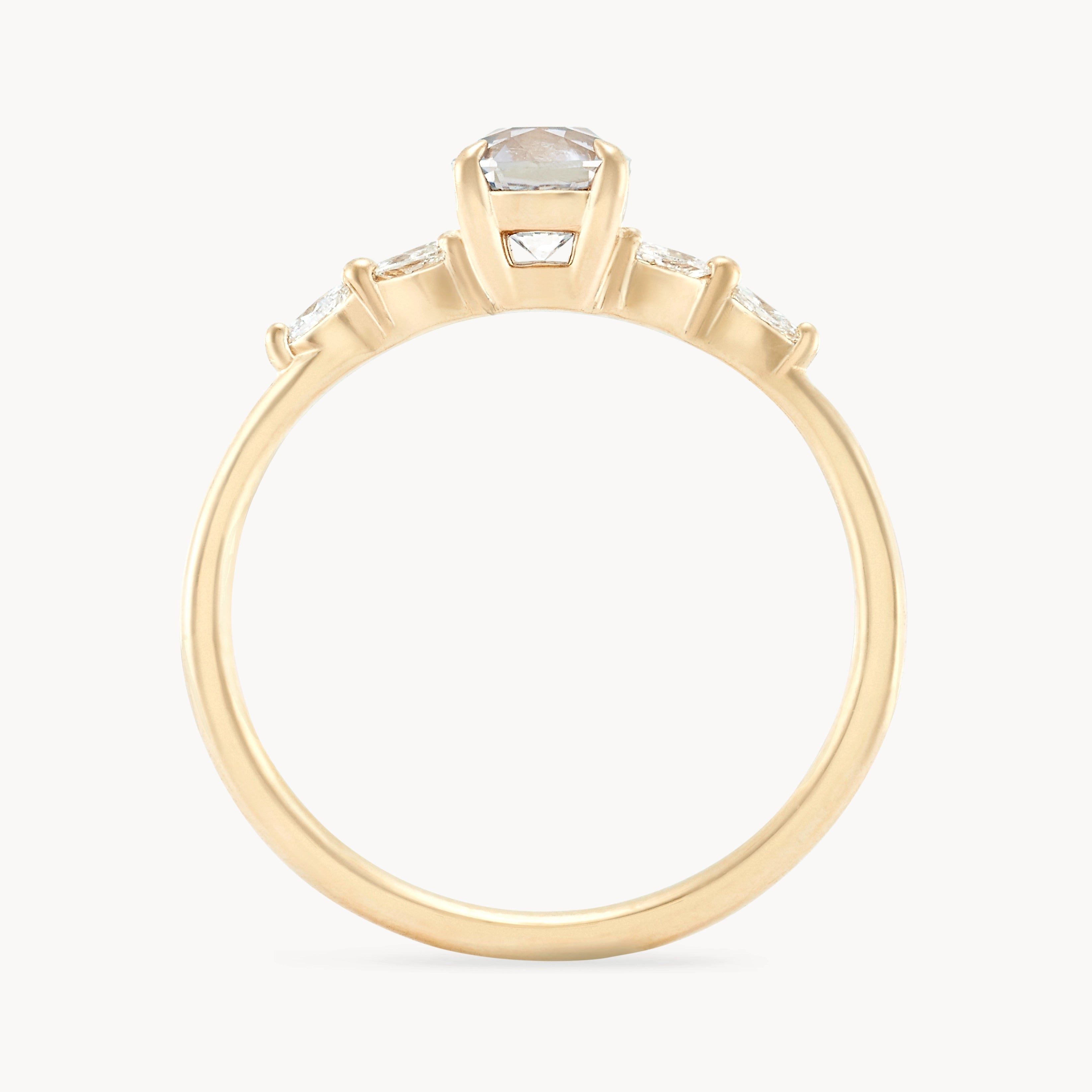 14K Yellow Gold Pink Sapphire Ring - Mystic Moonflower Unique Handmade Jewelry for Women, Perfect for Weddings, Anniversaries & Special Occasions