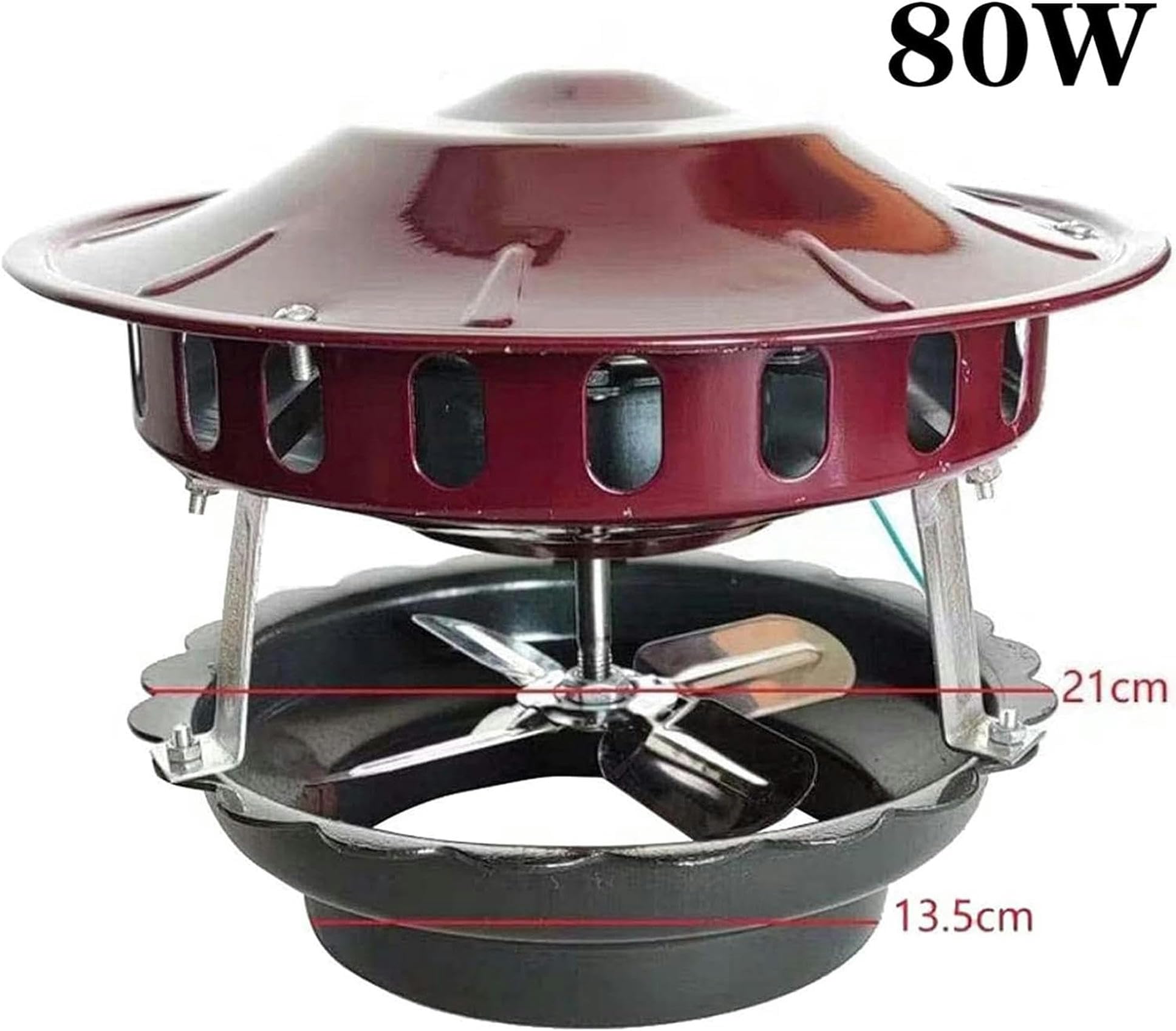 80W Chimney Fan Smoke Evacuator - Fireplace Exhaust Fan & Flue Draft Inducer for Efficient Smoke Removal | Perfect for Wood Stoves, Fireplaces & Outdoor Cooking Areas