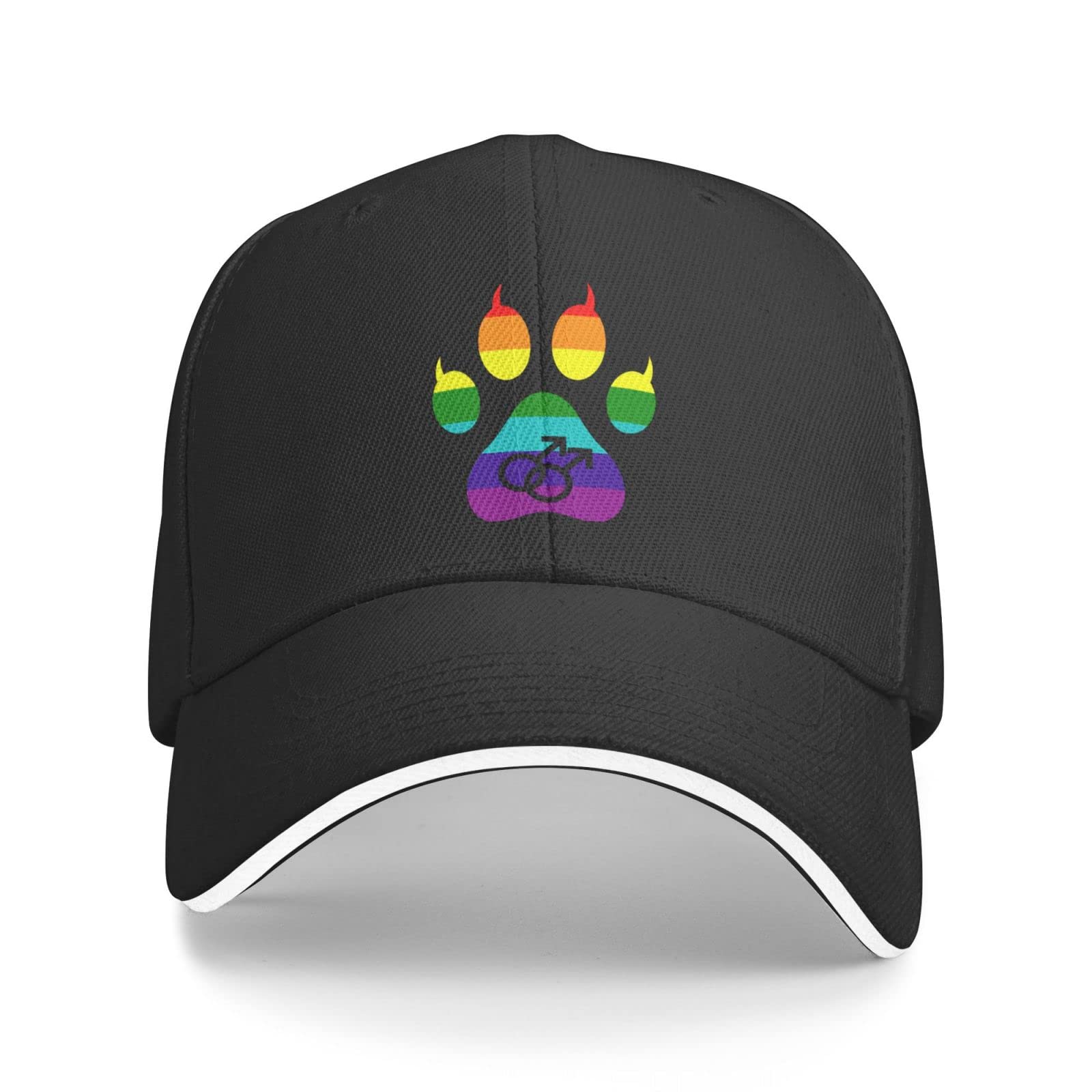 Gay Furry Pride Baseball Cap - Adjustable Trucker Hat for LGBTQ+ Community - Custom Black Outdoor Golf Hat - Perfect for Pride Parades, Festivals & Casual Wear