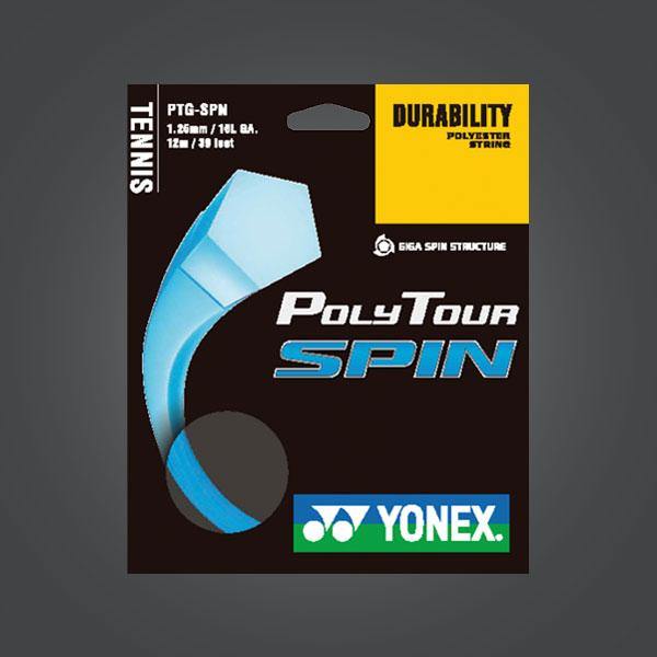 Yonex Polytour Spin 125 Tennis Strings - High Performance Polyester String for Spin & Control | Perfect for Competitive Players & Tournament Play