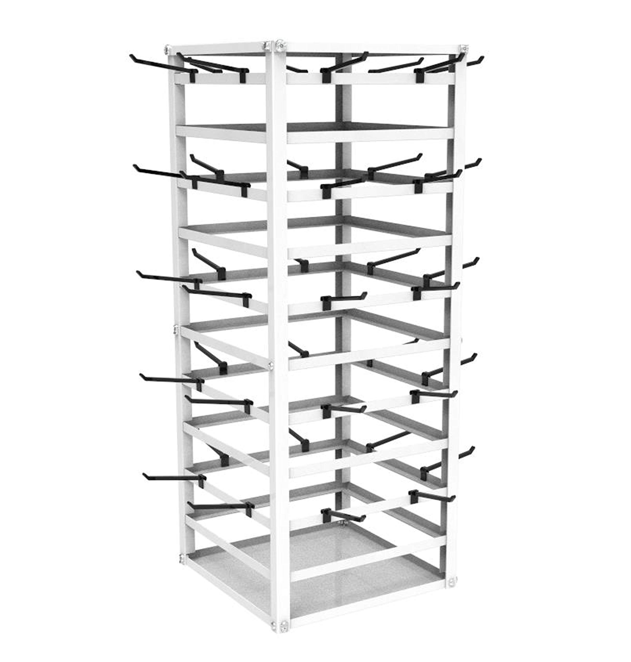 FixtureDisplays® 10-Tier Spinning Jewelry Display Stand - 12x12x32