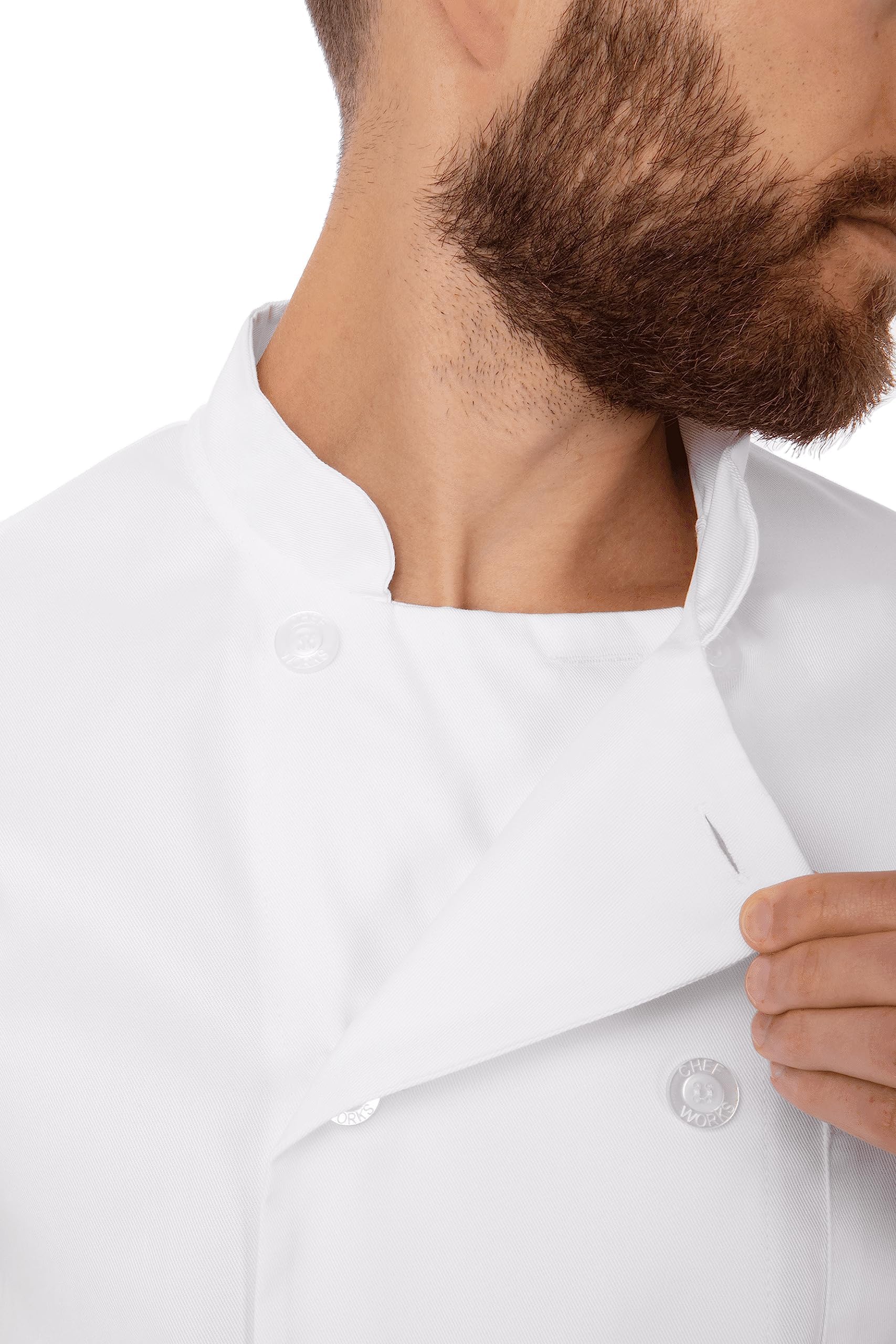 Chef Works Men's Le Mans Chef Coat - Professional White Kitchen Jacket for Cooking, Baking & Culinary Arts - Perfect for Chefs, Bakers & Restaurant Staff
