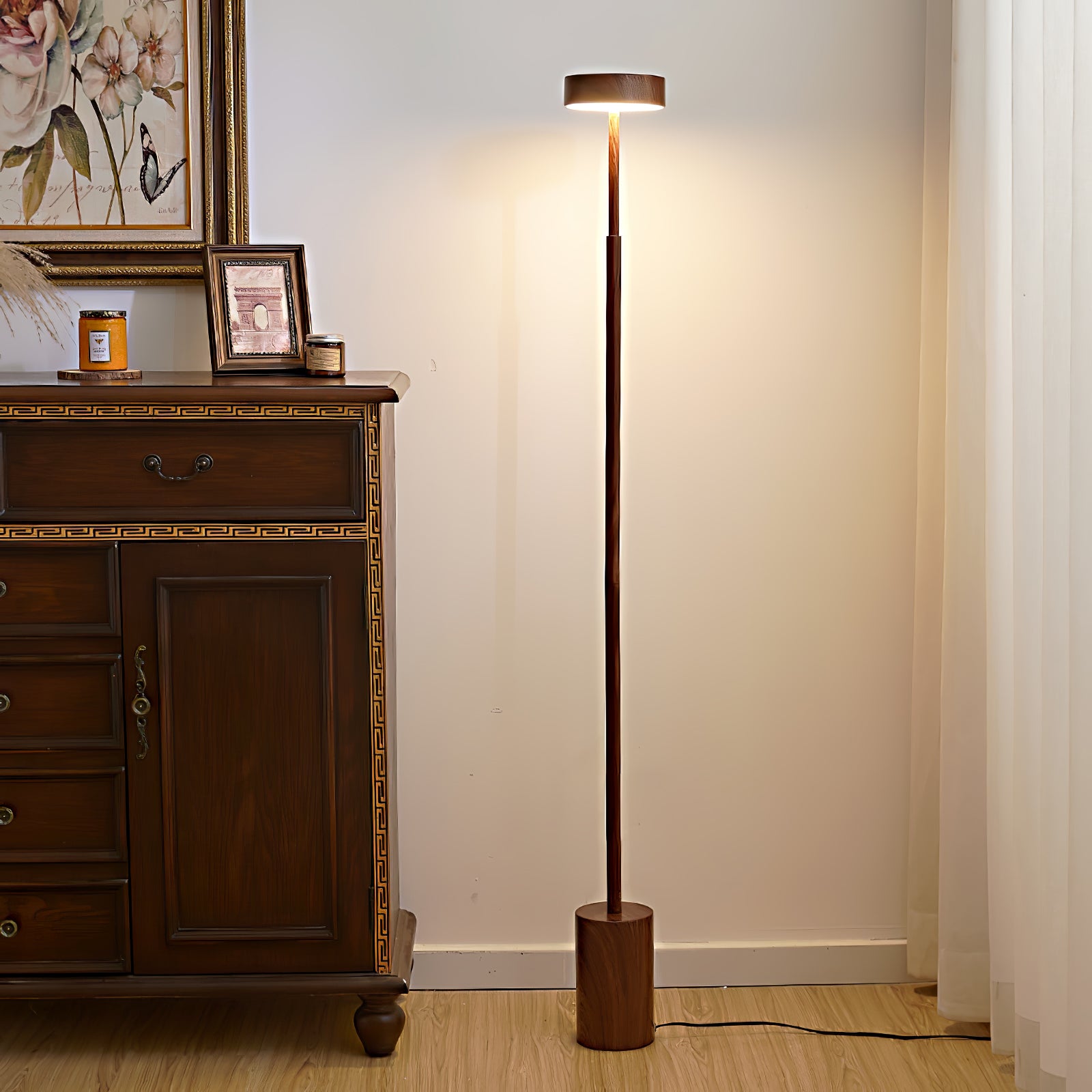 Naya Adjustable Rotating Floor Lamp with 3 Brightness Levels - Modern Standing Light for Living Room, Bedroom, or Office