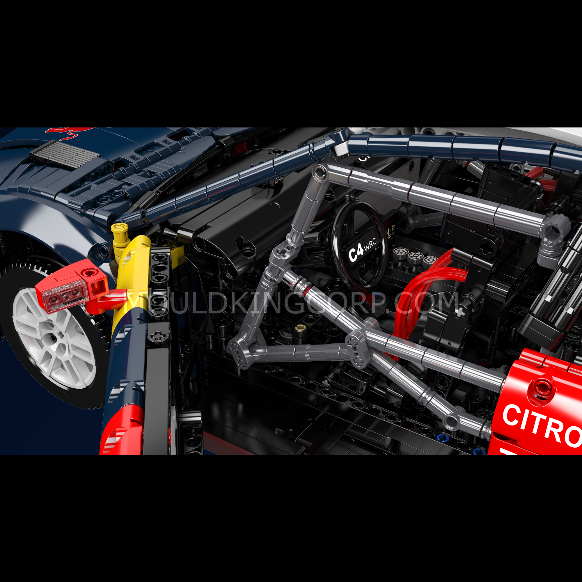 Mould King 13187 Ultimate French C4 Rally Car Model Building Set - 4,606 Piece Construction Kit for Adults & Teens | DIY Engineering Toy, Collector's Display, Gift for Car Enthusiasts | Perfect for Home Decoration, Office Desk Display & STEM Learning Activities