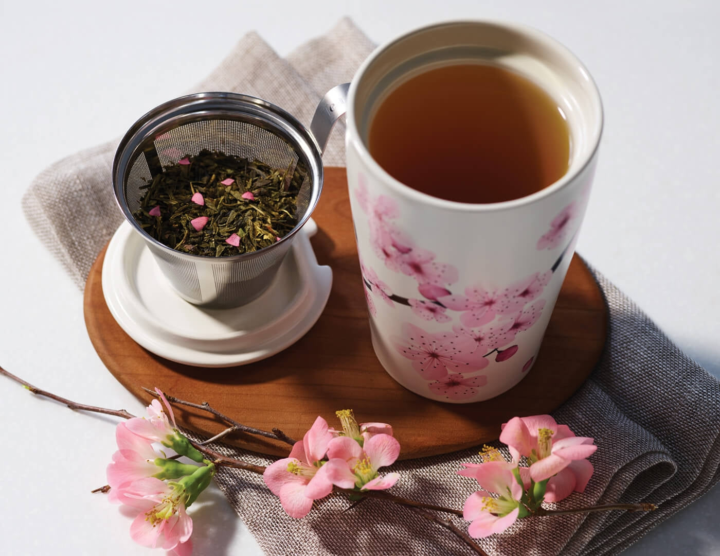 Premium Hanami Tea Set - Japanese Cherry Blossom Tea Gift Box with Ceramic Teapot & Cups - Perfect for Tea Ceremonies, Home Decor & Gifting