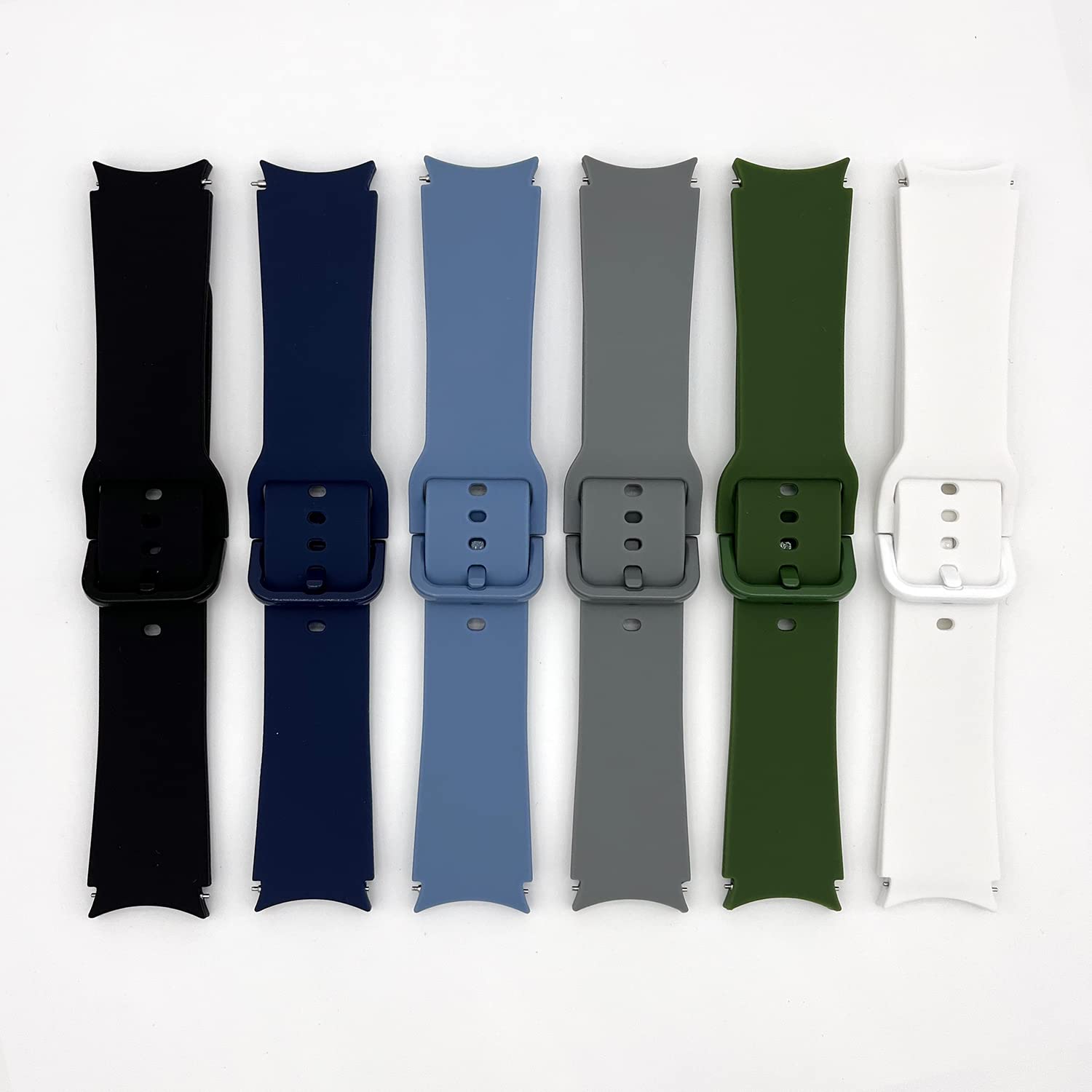 FanTEK No Gap Replacement Strap for Galaxy Watch 4 5 6 7 (40mm 44mm), Watch FE 40mm, Watch 6 Classic (43mm 47mm), Watch 5 Pro 45mm, Watch 4 Classic (42mm 46mm) - Comfortable Durable Sport Band for Workout, Running & Daily Wear