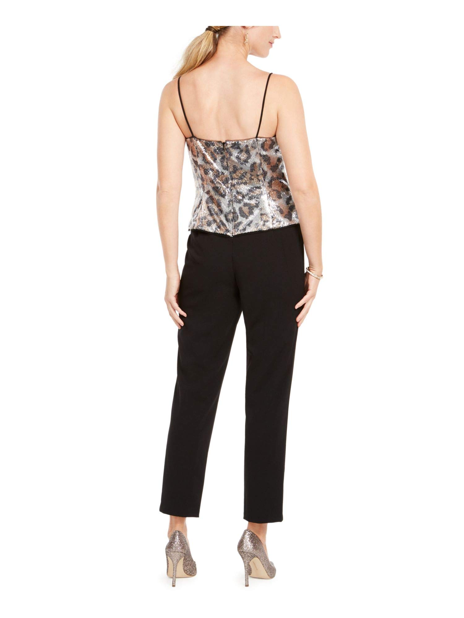 Adrianna Papell Women's Sequin Jumpsuit - Elegant Sparkly One-Piece Romper for Party, Evening, and Special Occasions