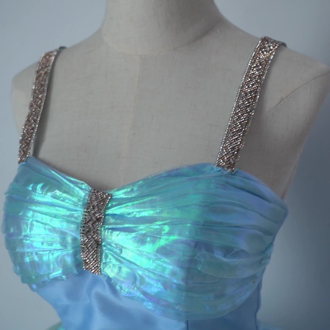 Sparkly Sweet 16 Birthday Party Dress - Fairy Spaghetti Strap Prom Gown for Teens - Formal Evening Gown for Quinceañera, Homecoming, and Special Occasions