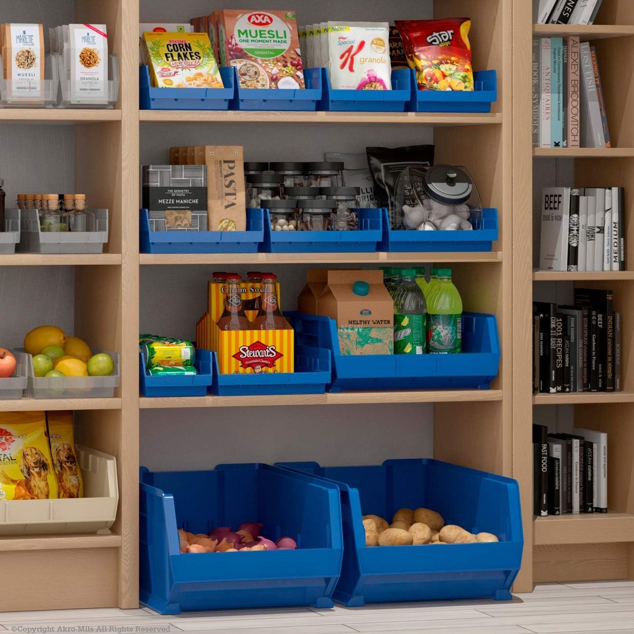 Akro-Mils 30138 Heavy Duty Plastic Storage Bins - 18
