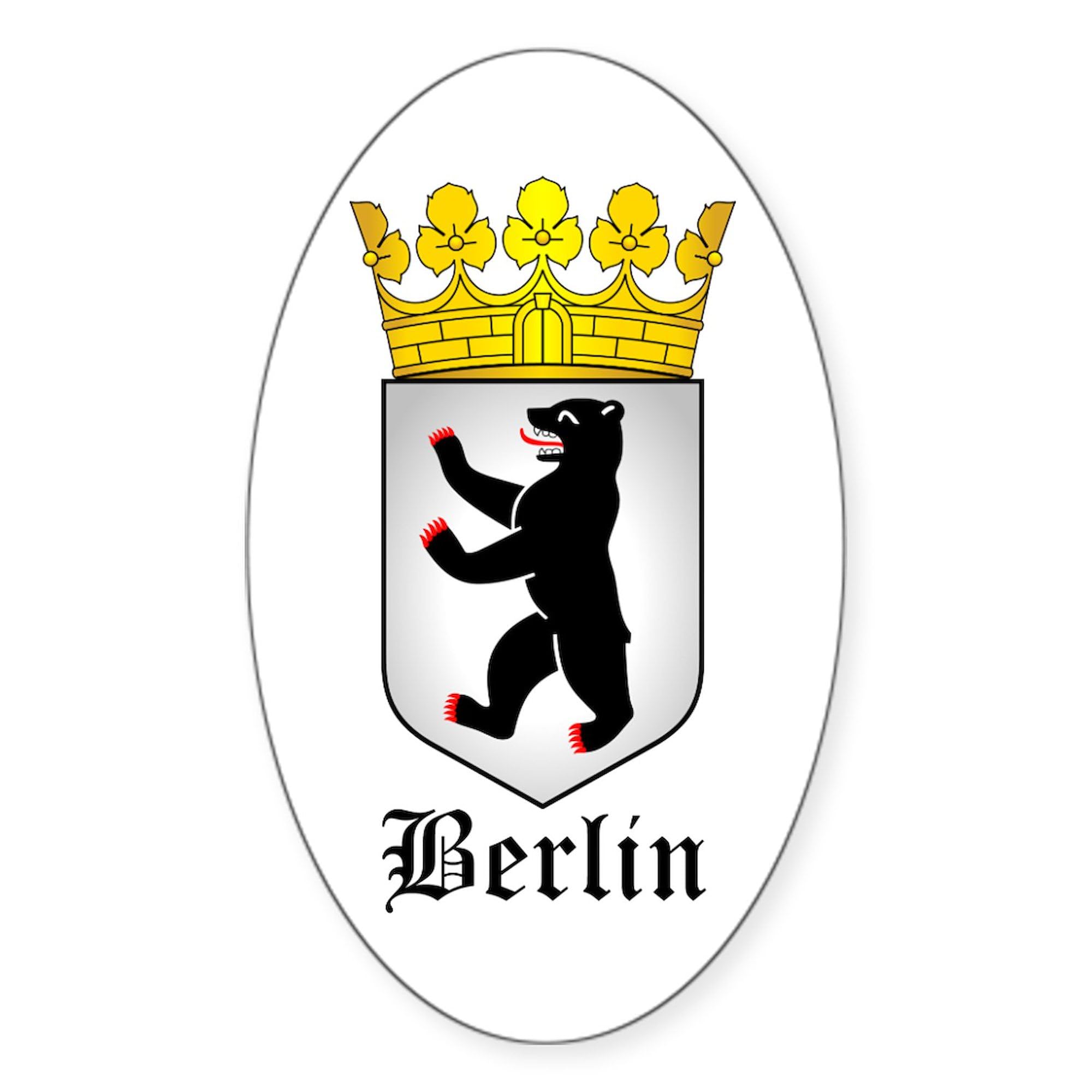 Berlin Oval Sticker - Durable Car Bumper Decal for Travel Lovers
