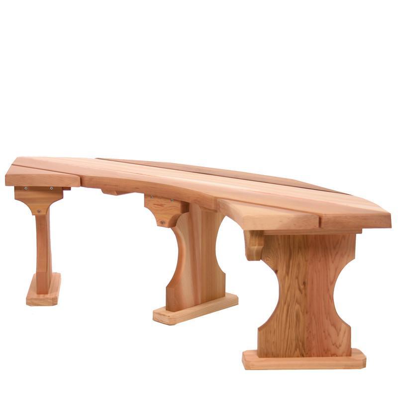 All Things Cedar Backless Accent Bench - Rustic Wooden Entryway, Bedroom, or Garden Seating Furniture for Home Decor