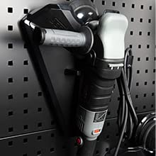 Wall Mounted Polisher Holder & Storage Rack with Cable Winder Bracket - Auto Detailing Tool Organizer for Car Polishing Machines | Garage Workshop & Professional Detailing Station Organization