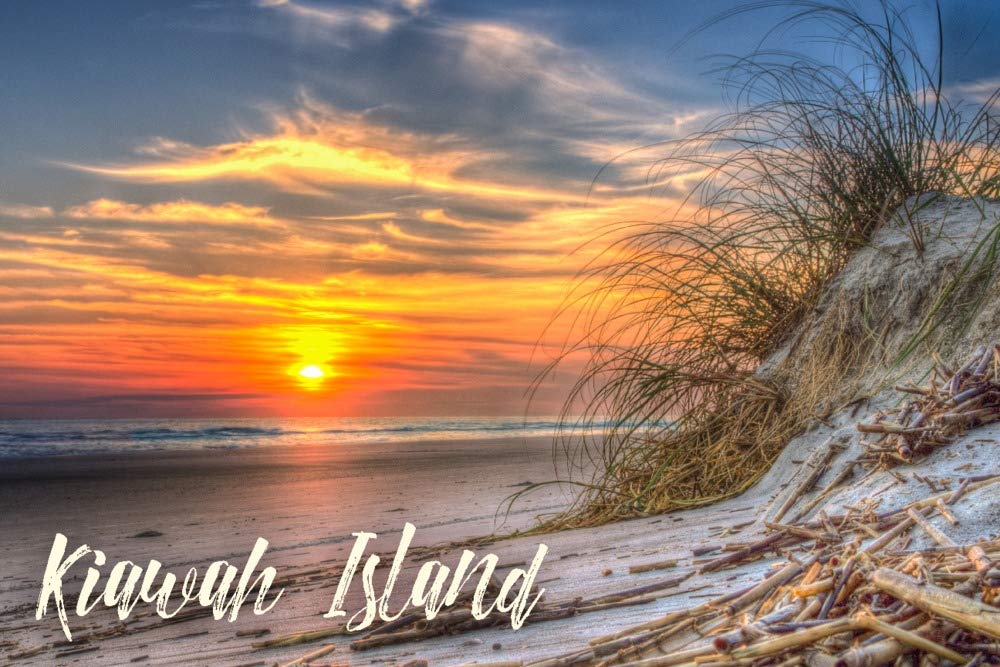 24x36 Signed Kiawah Island South Carolina Sunset Beach Art Print - Coastal Wall Decor for Living Room, Bedroom & Office