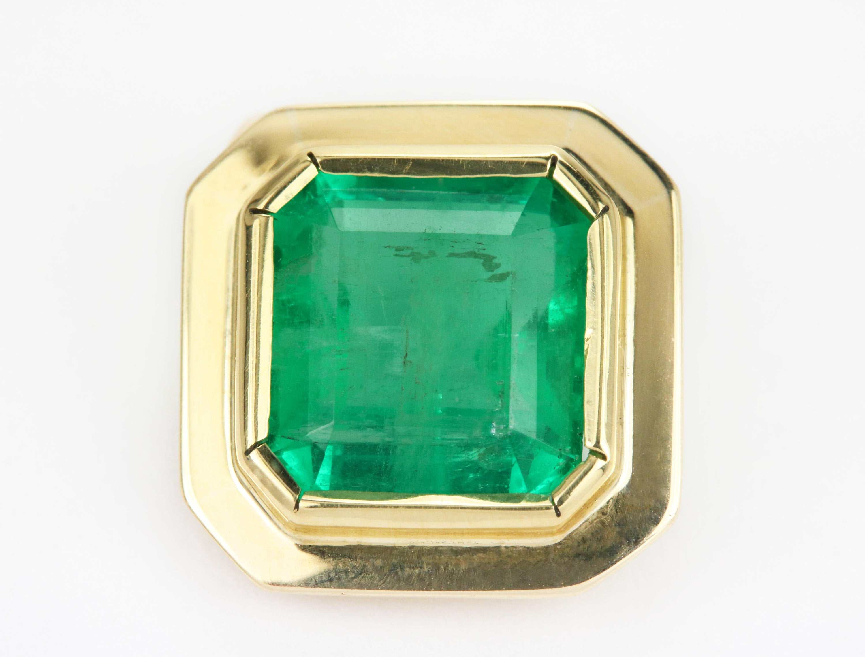 3.0 Carat Bezel Set Asscher Cut Emerald Necklace in 14K Gold - Rich Green Gemstone Jewelry for Women, Perfect for Weddings, Anniversaries & Special Occasions