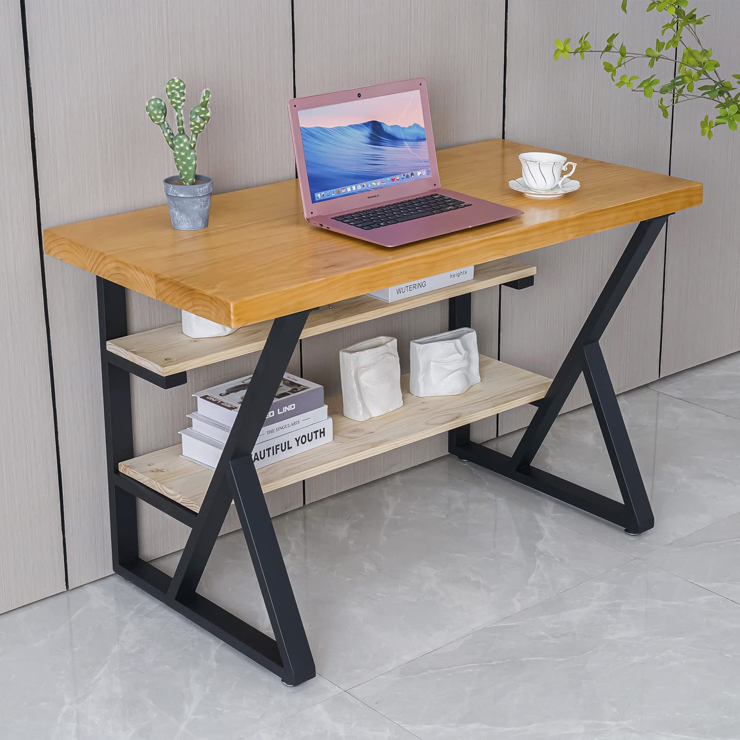 Upgraded 3-Tier Metal Table Legs - Heavy Duty Steel Desk Legs 28