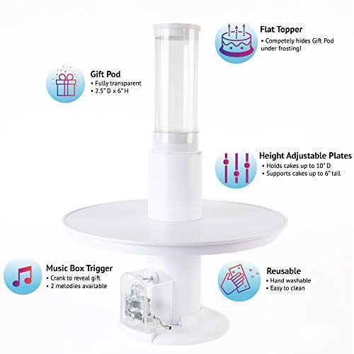 Musical Popping Cake Stand with Birthday Melody - Perfect for Birthday Parties, Baby Showers & Celebrations