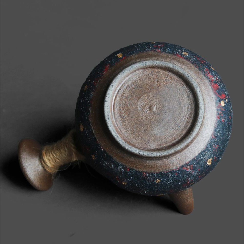 Authentic Japanese Kyusu Teapot - Handmade Sand Clay Pottery for Green Tea & Sencha - Perfect for Tea Ceremonies & Home Brewing