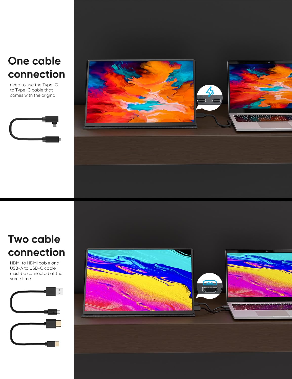 Dopesplay 16 Inch Portable Monitor for Laptop - 2.5K 2560x1600 Resolution, 100% sRGB, HDR, USB-C & HDMI - Ultra Slim Travel Computer Display for Gaming, Work & Second Screen Extension | Perfect for Business Trips, Remote Work & Multi-Tasking