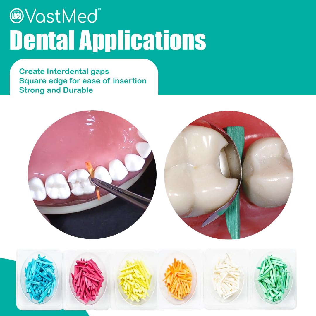 400PCs Dental Grade Assorted Wooden Wedges | Professional Interdental & Interproximal Wedges for Teeth Restoration | Disposable Dental Wedges for Fillings, Crowns & Bridges | Dentist-Approved for Secure & Comfortable Dental Procedures