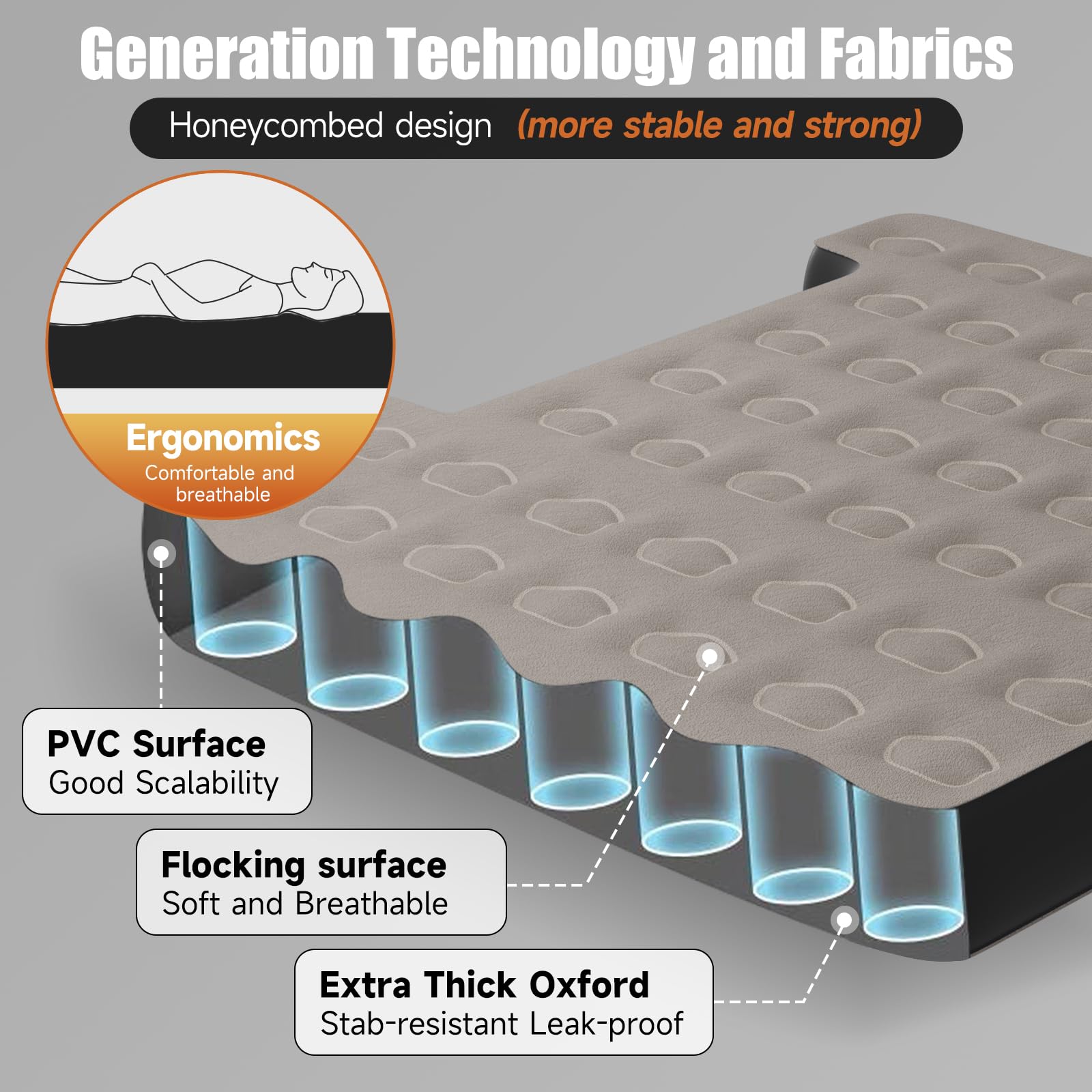 **5-5.8 ft Truck Bed Air Mattress – Full Size Short Inflatable Mattress for Camping, Road Trips & Outdoor Adventures**    *Perfect for short truck beds, camping trips, road travel, and outdoor relaxation!*