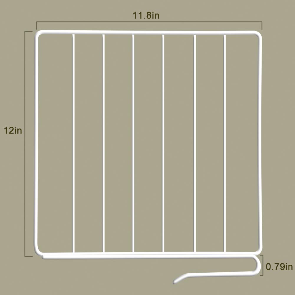 Urban Deco 8-Pack White Shelf Dividers for Wire Shelves - Closet & Cabinet Organizer for Bedroom, Kitchen Storage - Easy Install Wire Shelf Dividers - Perfect for Pantry Organization & Closet Storage Solutions