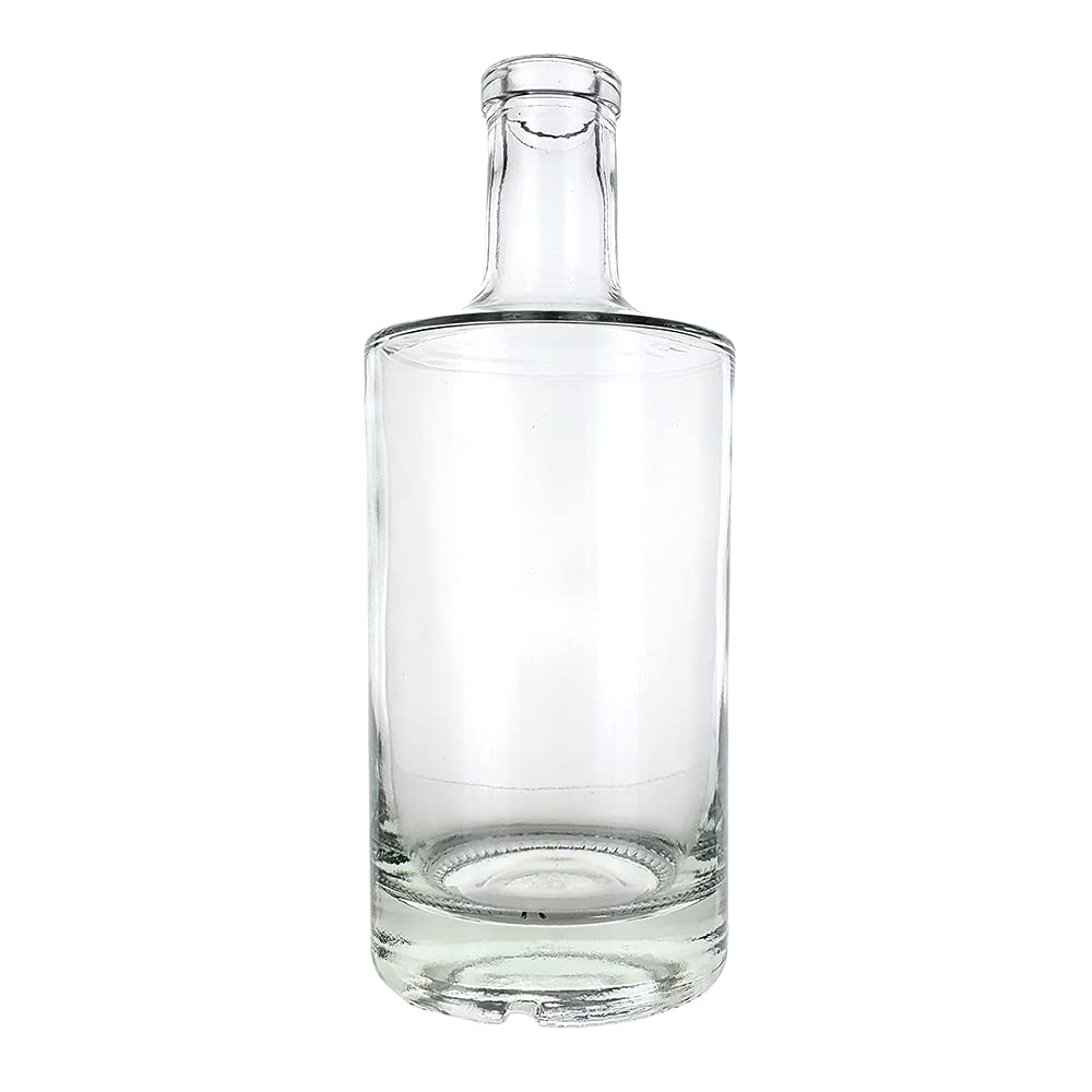 Premium Jersey Flint Bar Top Spirit Bottles - Single Glass Bottle for Whiskey, Vodka, and Liquor Storage | Perfect for Home Bars, Restaurants, and Cocktail Mixing