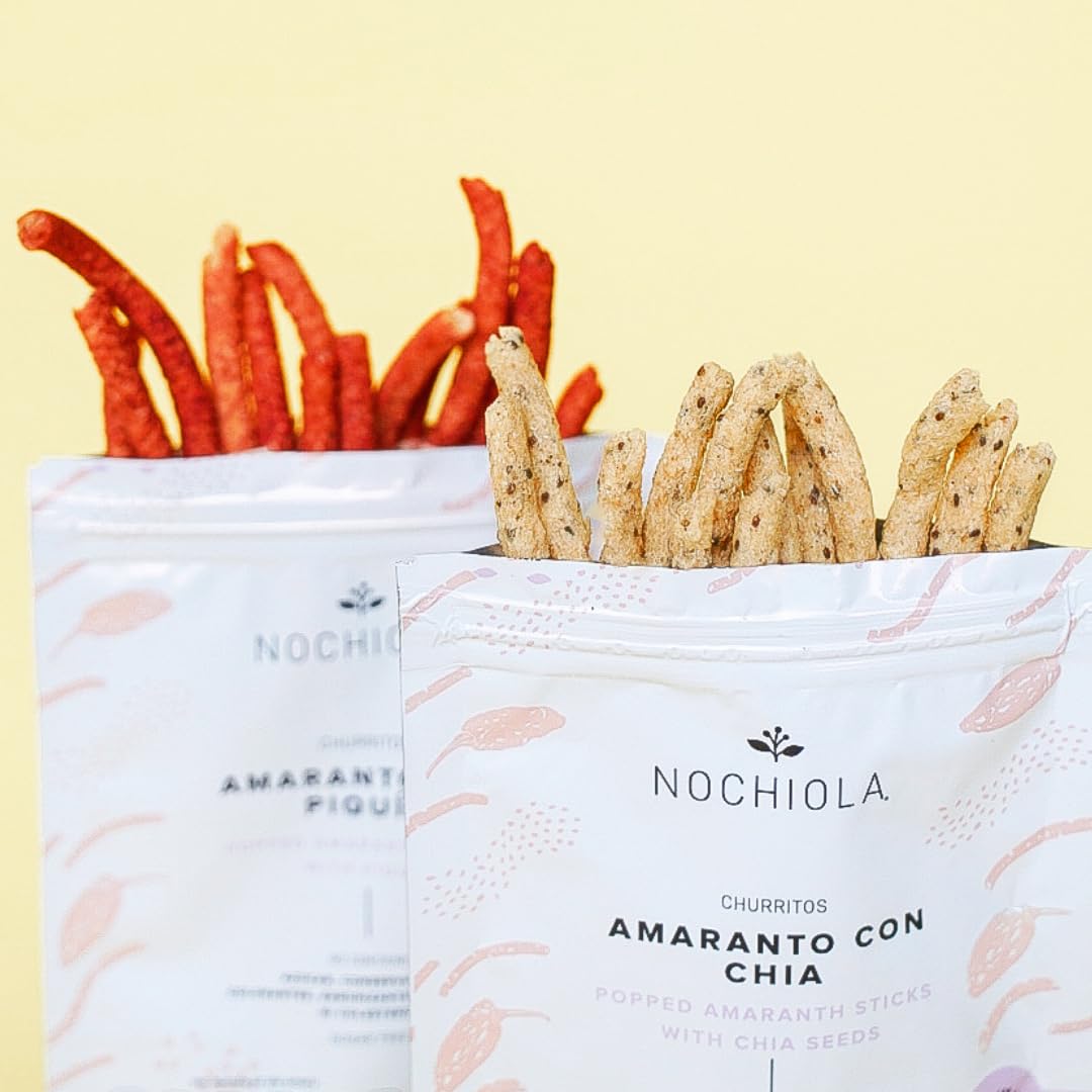 Nochiola Healthy Snacks Variety Pack - 10 Pack Vegan Mexican Snacks with Veggie Chips, Dried Fruits, Trail Mix & Amaranth Churritos | Gluten-Free, Non-GMO | Perfect for Office, School, Hiking & Road Trips