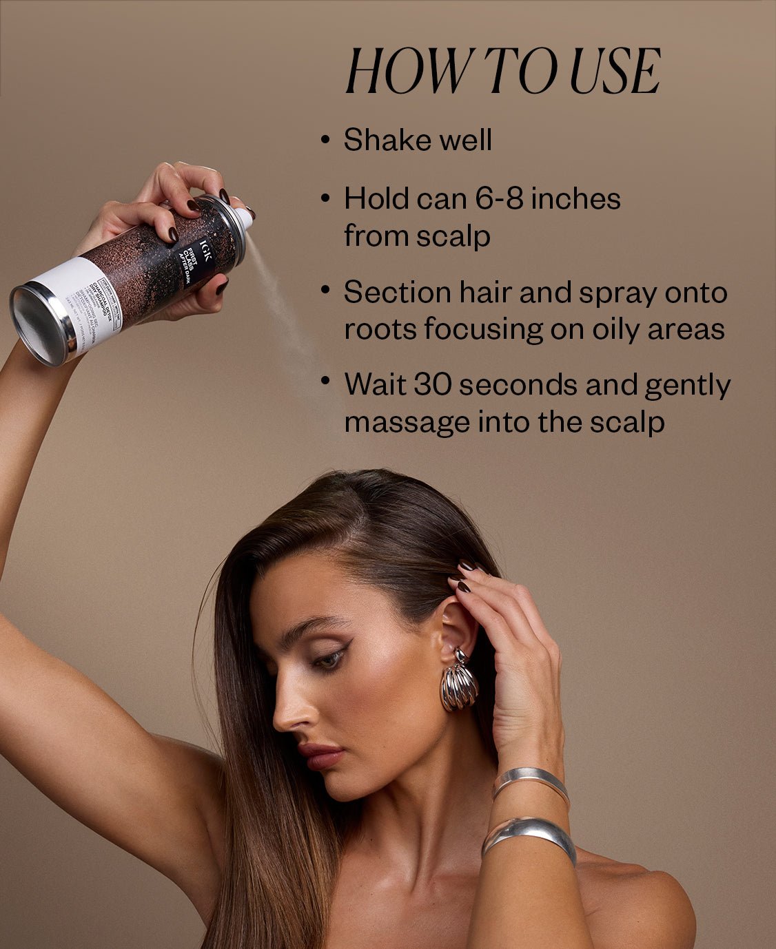 FIRST CLASS AFTER DARK Tinted Charcoal Detox Dry Shampoo for Oily Hair - Volumizing & Refreshing Hair Care Solution for Busy Mornings, Travel & Post-Workout
