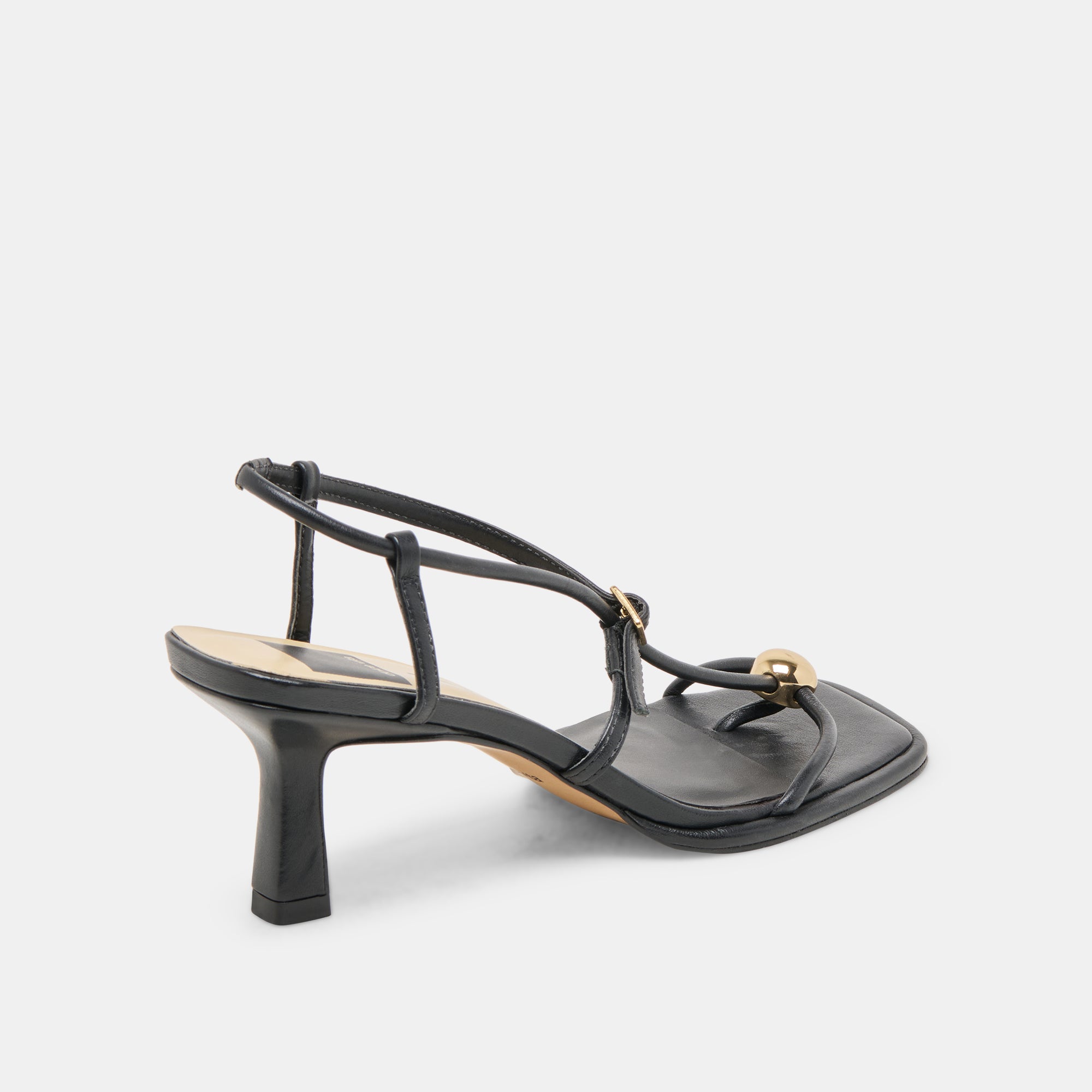 MYLEE Women's Black Leather High Heels - Stylish & Comfortable Dress Shoes for Work, Party & Evening Events