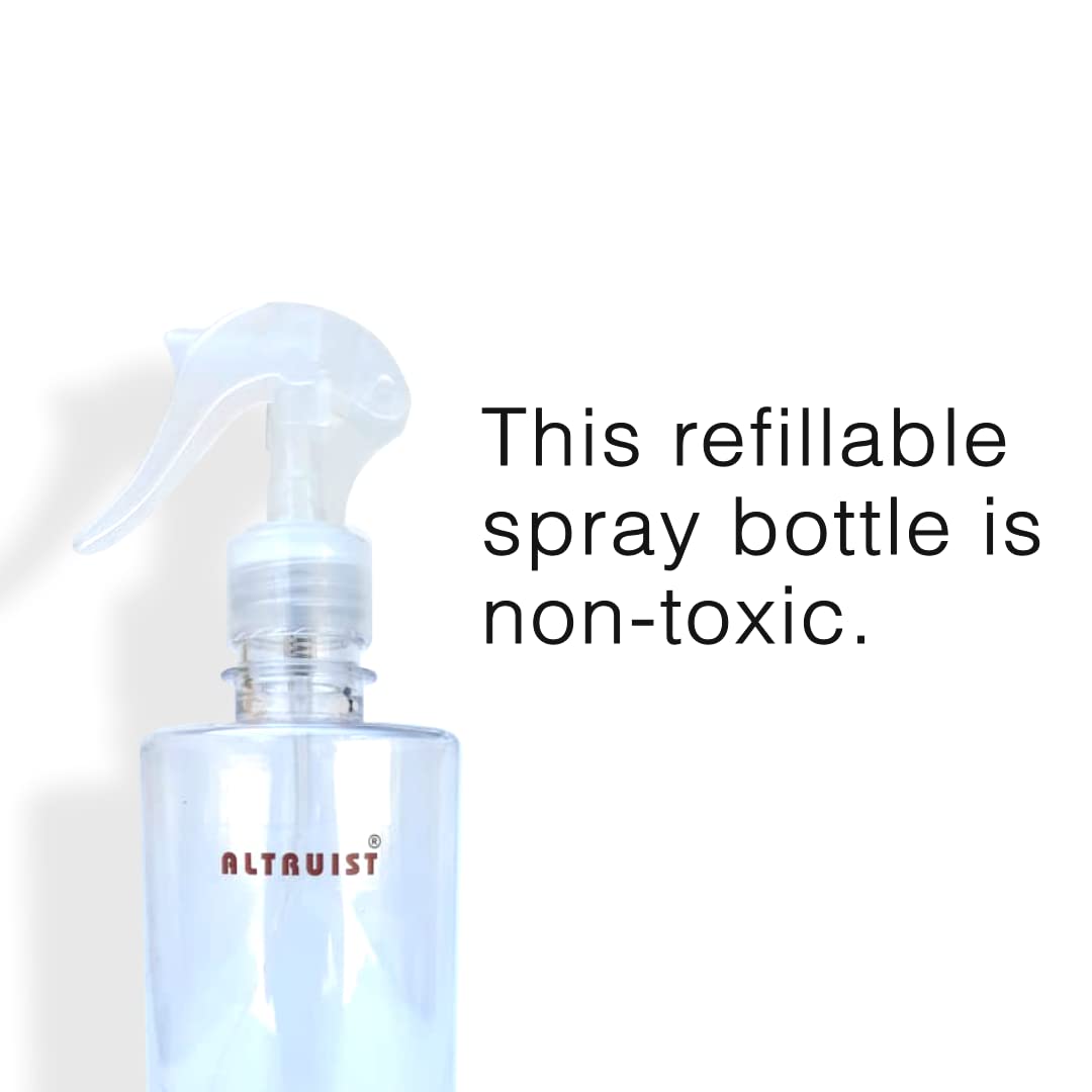 ALTRUIST 500ml Clear Empty Trigger Spray Bottle - Unbreakable Plastic for Sanitizer, Cleaning, Gardening & Hair Spray (Pack of 3) | Multipurpose Liquid Sprayer for Home, Office & Outdoor Use