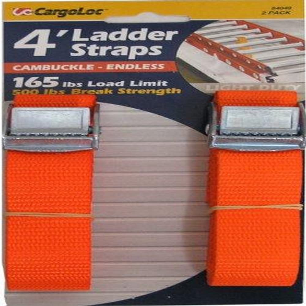 CargoLoc 84049 Heavy Duty 1-Inch x 4-Inch Lashing Straps - Secure Luggage, Cargo & Equipment for Travel, Moving & Storage | Durable Ratchet Tie Down Straps for Trucks, Trailers & Outdoor Use