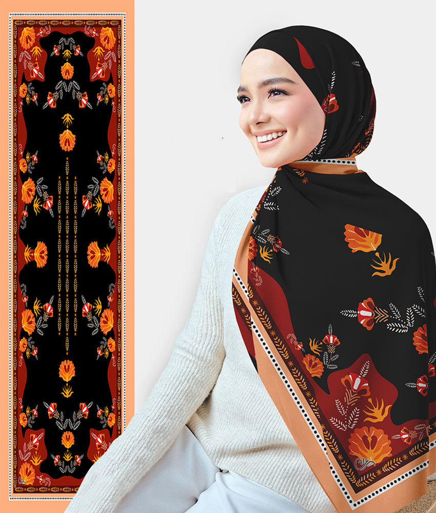Elegant Dasha Printed Rectangular Chiffon Scarf - Lightweight Fashion Accessory for Women, Perfect for Office, Party & Travel | Google SEO Friendly