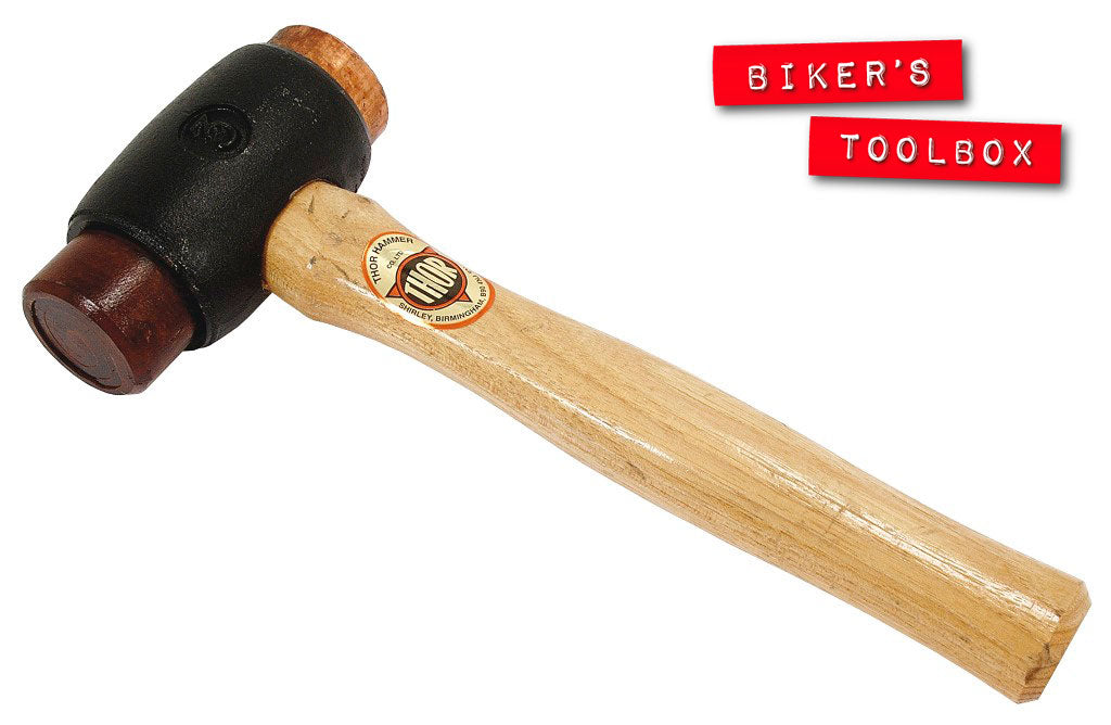 Thor Copper and Hide Faced Mallets - Professional Leatherworking & Metalworking Tools for Jewelry Making, Bookbinding, and Crafting