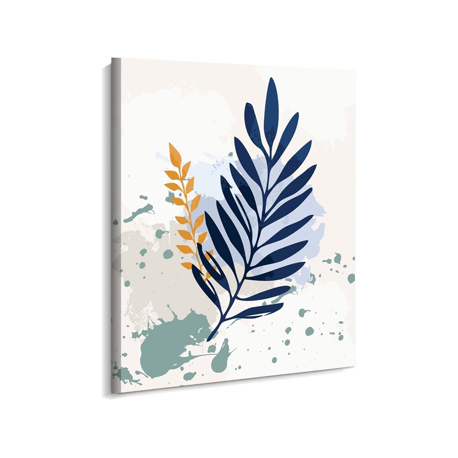 Boho Tropical Leaves Canvas Print - 8x12 Inch Framed Wall Art for Bedroom, Living Room Decor | Perfect for Home, Office & Gift Giving