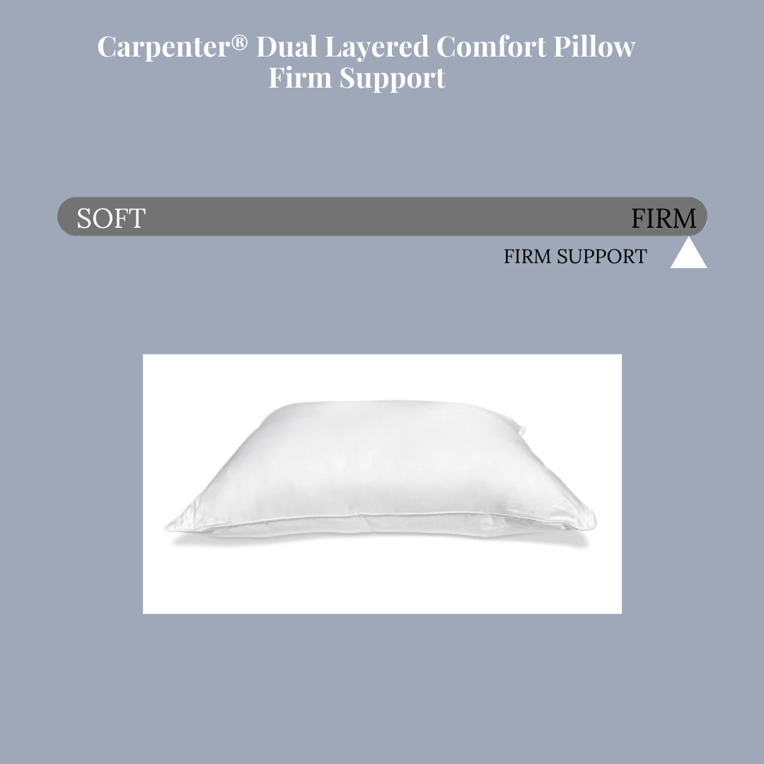 Dual Layer Comfort Pillow for Neck and Back Support - Medium Firmness for Side & Back Sleepers - Perfect for Home, Office & Travel Use