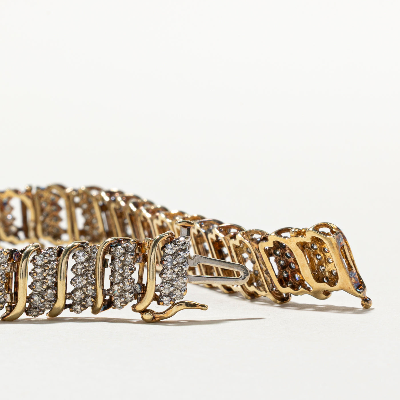 5.18ctw Diamond Cluster Tennis Bracelet for Women - 8 Inch Sterling Silver Sparkling Tennis Bracelet for Anniversary, Wedding, Party & Special Occasions