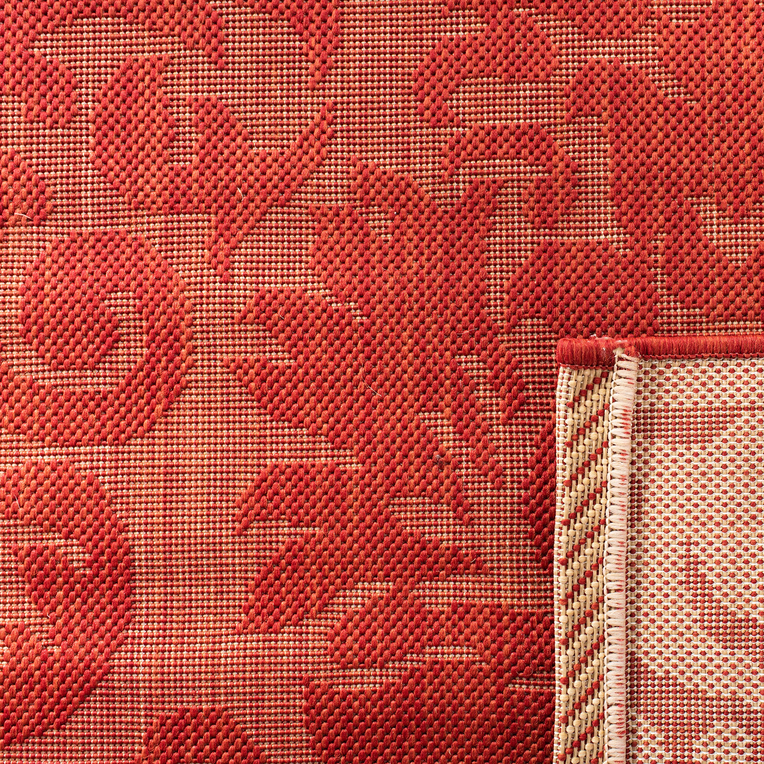 SAFAVIEH Courtyard Collection 9' x 12' Red Area Rug - Non-Shedding, Easy Care & Washable Indoor/Outdoor Rug for Living Room, Bedroom, Patio, Backyard, Mudroom - CY2714-3777