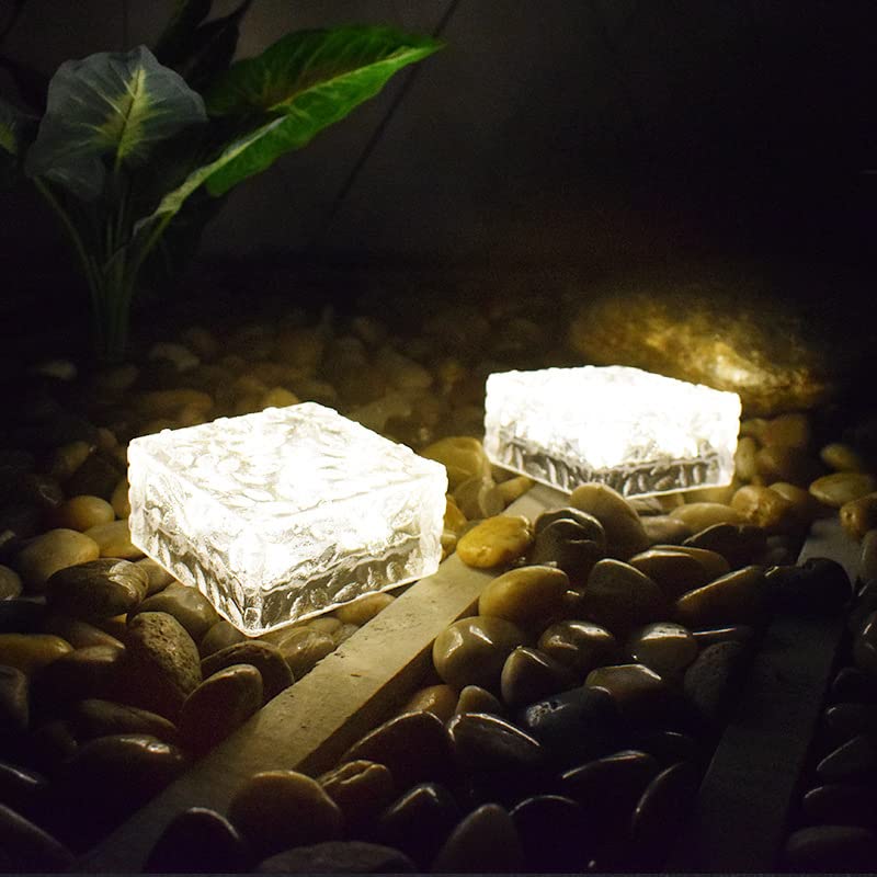Solar Garden Lights Outdoor, 2 Pack Waterproof Pathway Lights for Garden & Courtyard