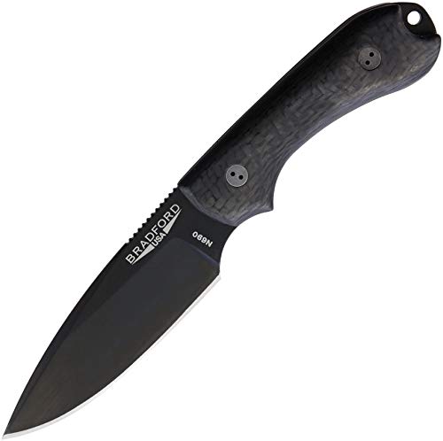 Bradford Knives Guardian 3 DLC Folding Knife with 3D Carbon Fiber Handle - EDC Tactical Knife for Outdoor, Camping & Survival (Model: BRAD3FE116B)