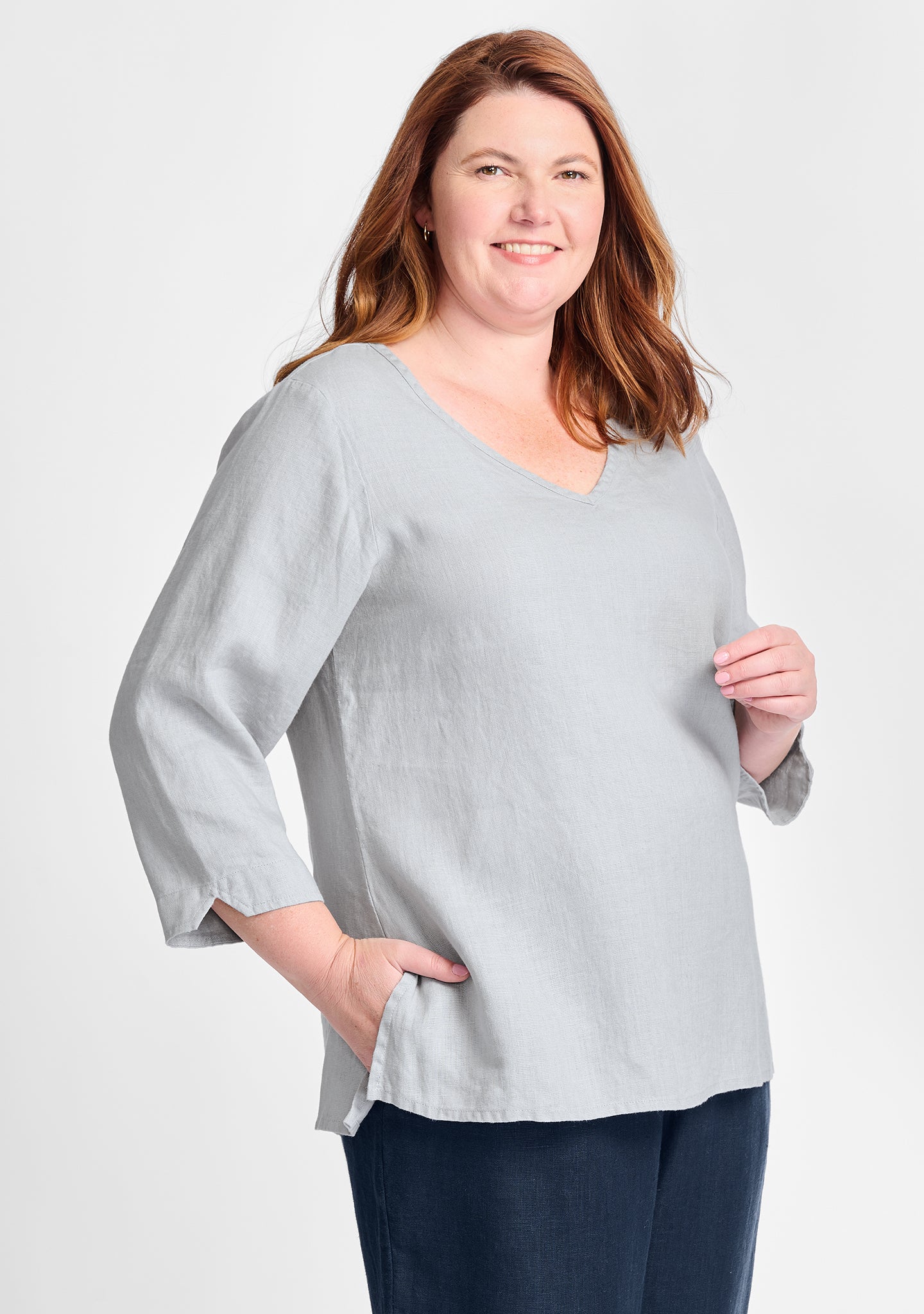 V-Neck Linen Pullover Shirt for Men & Women | Breathable & Lightweight Summer Top | Perfect for Casual Outings, Beach Wear & Travel