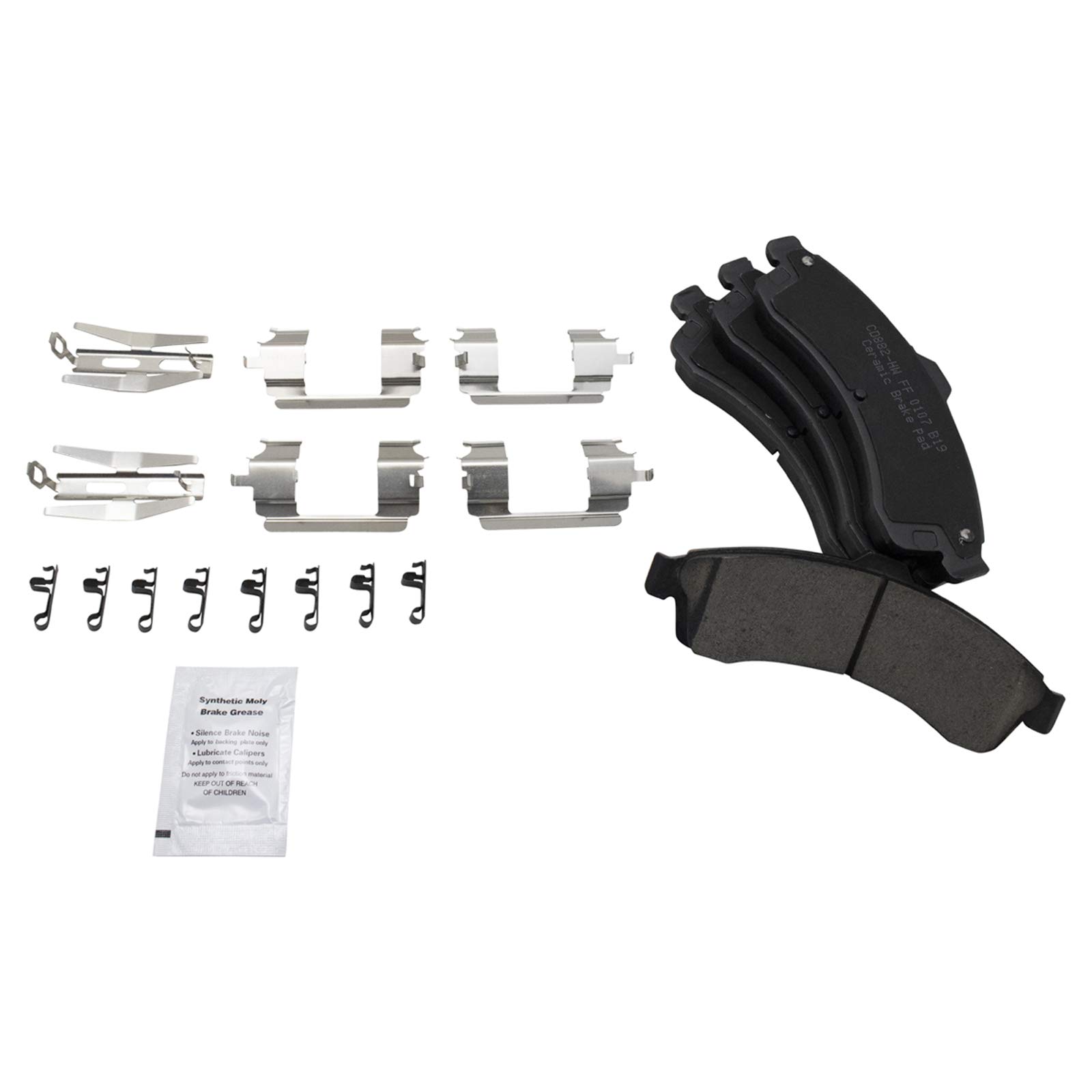 TRQ Front Ceramic Brake Pads & Performance Rotors Kit for GM SUV - High-Performance Braking System for Chevrolet Tahoe, Suburban, GMC Yukon, Cadillac Escalade | Perfect for Off-Roading, Towing & Heavy-Duty Use