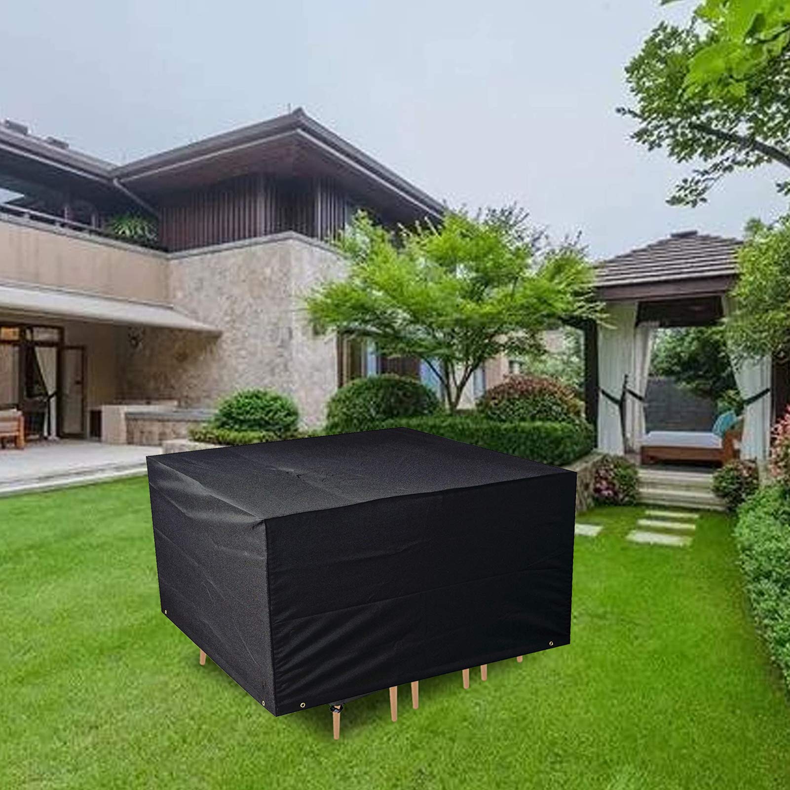 **Waterproof Outdoor Patio Furniture Covers for Rectangular Table & Chair Set (138”L x 102”W x 35”H) - Heavy Duty Garden Furniture Protector for Rain, Snow & Dust - Ideal for Backyard, Deck & Poolside Use**