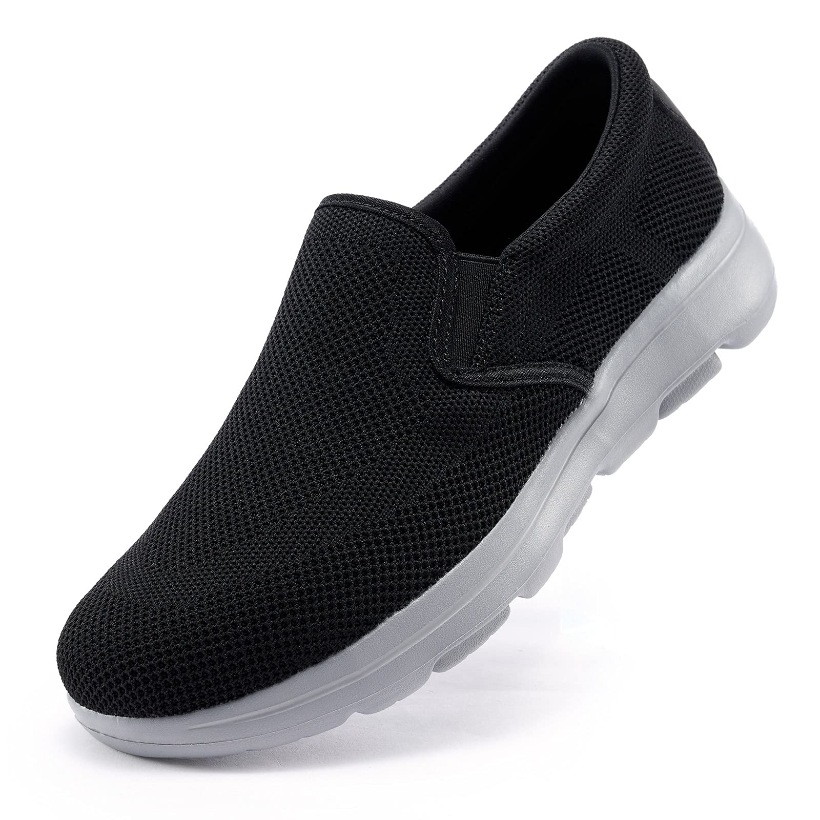 TIOSEBON Men's Breathable Mesh Slip-On Loafers - Lightweight Walking Shoes for Work, Driving & Tennis | Comfortable Casual Shoes for Daily Wear, Travel & Outdoor Activities