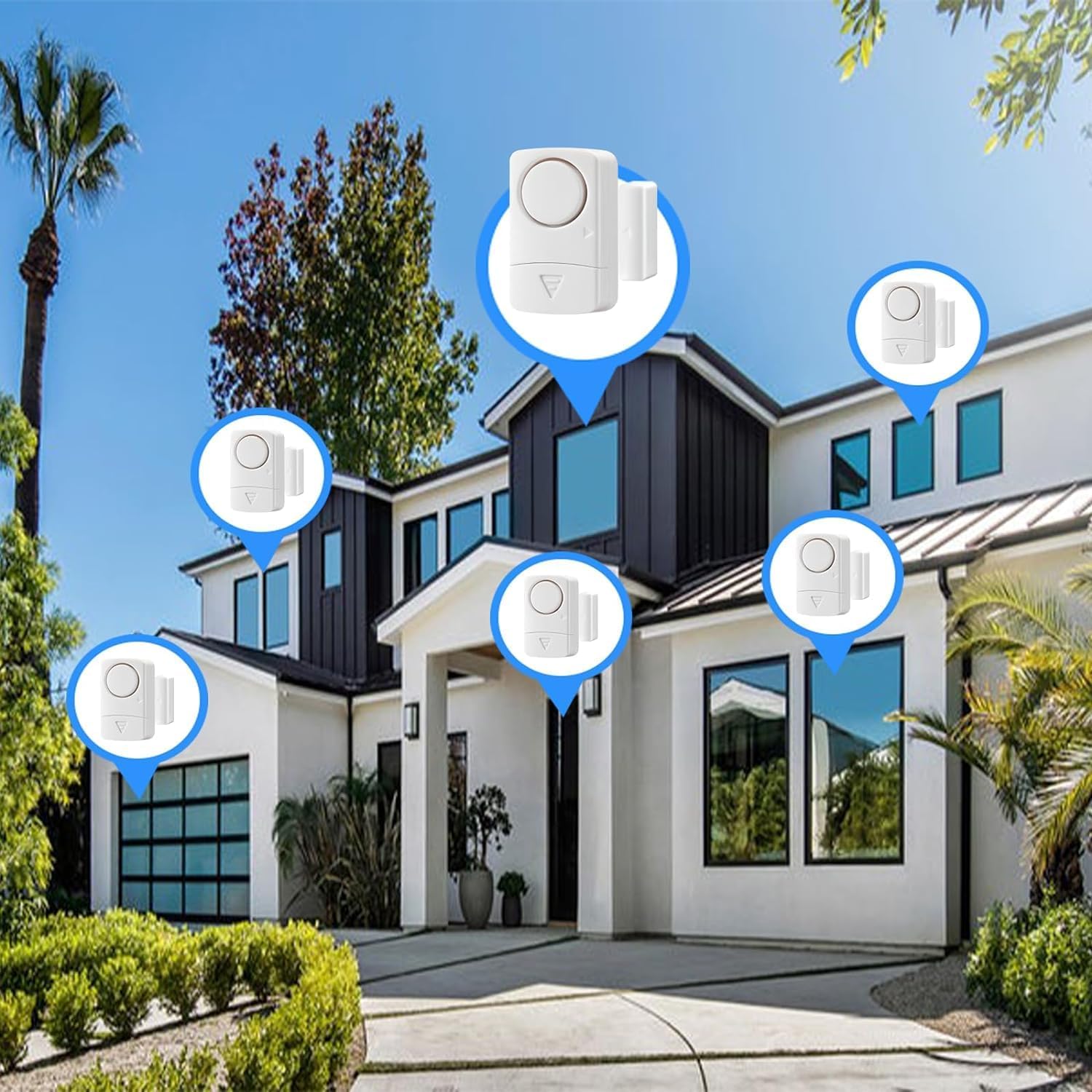 120DB Door Window Alarm Sensor for Home & Pool Safety, Kids Protection, Ideal for Windows, Doors, and Patio Security