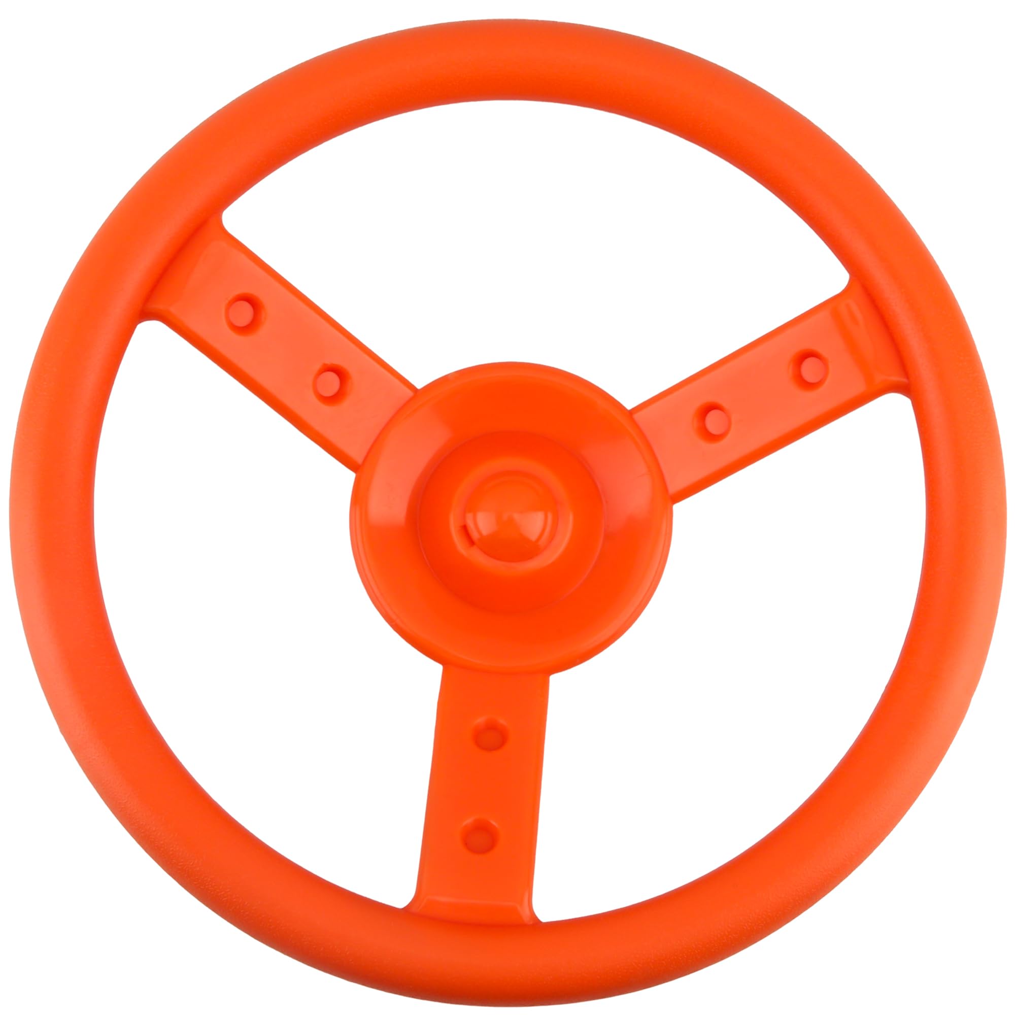 Outdoor Playground Steering Wheel - Durable Plastic Swingset & Pirate Ship Playset Accessory for Backyard, Treehouse, Jungle Gym (Orange) - Perfect for Kids' Pretend Play & Outdoor Adventures