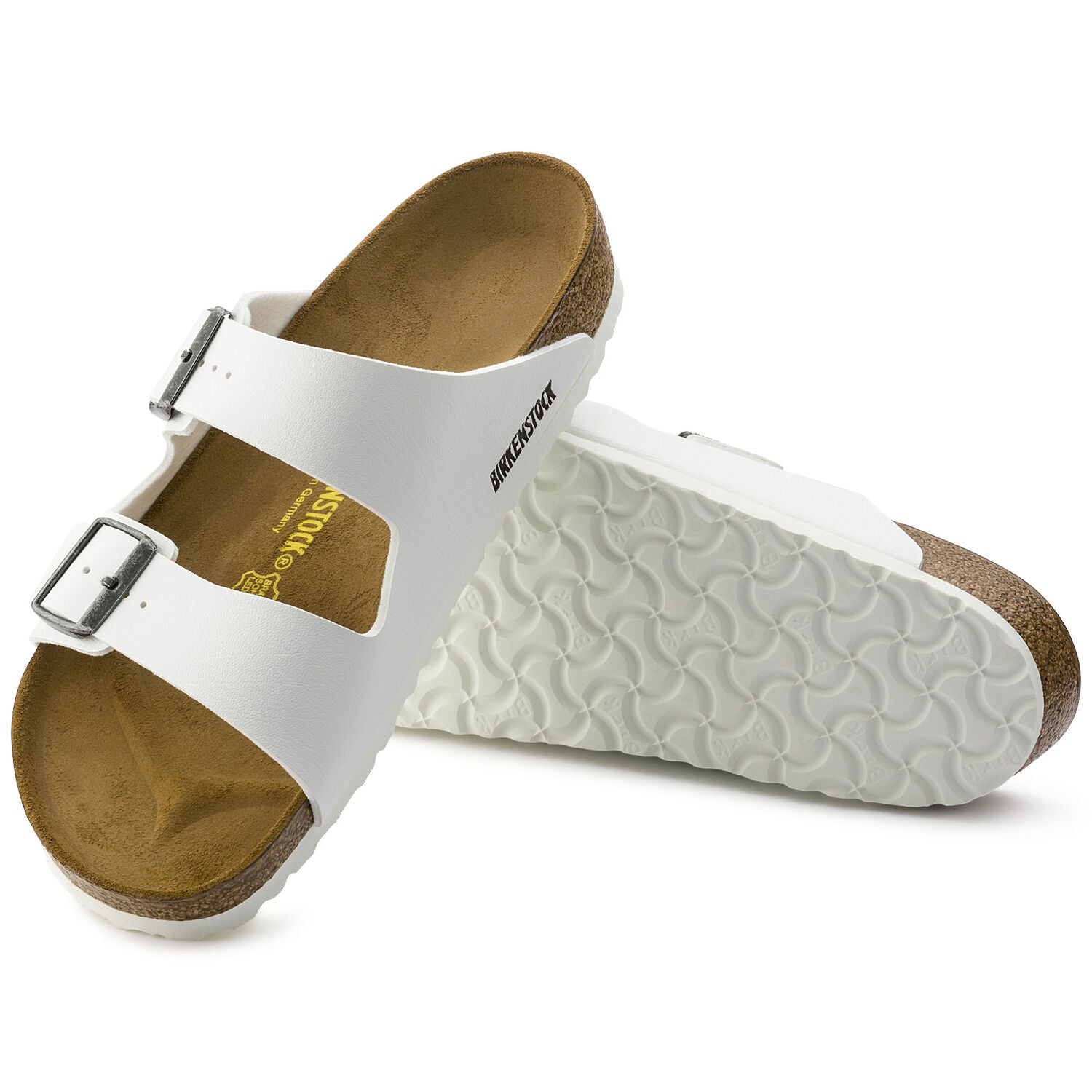 Birkenstock Arizona Birko-Flor Classic Footbed Sandals - Comfortable White Leather Sandals for Women & Men | Perfect for Summer, Beach, and Casual Wear