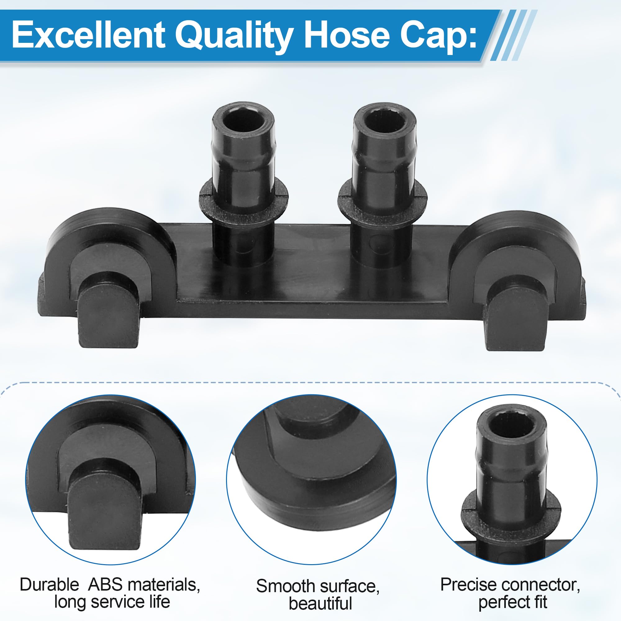 GE Opal Nugget Ice Maker GIMN Series Drain Hose Stopper Cap with Hanger - 1/4 Inch ID Drain Plug & Holder Clip Replacement Part - Perfect for Home Bars, RV Fridges, and Commercial Ice Machines